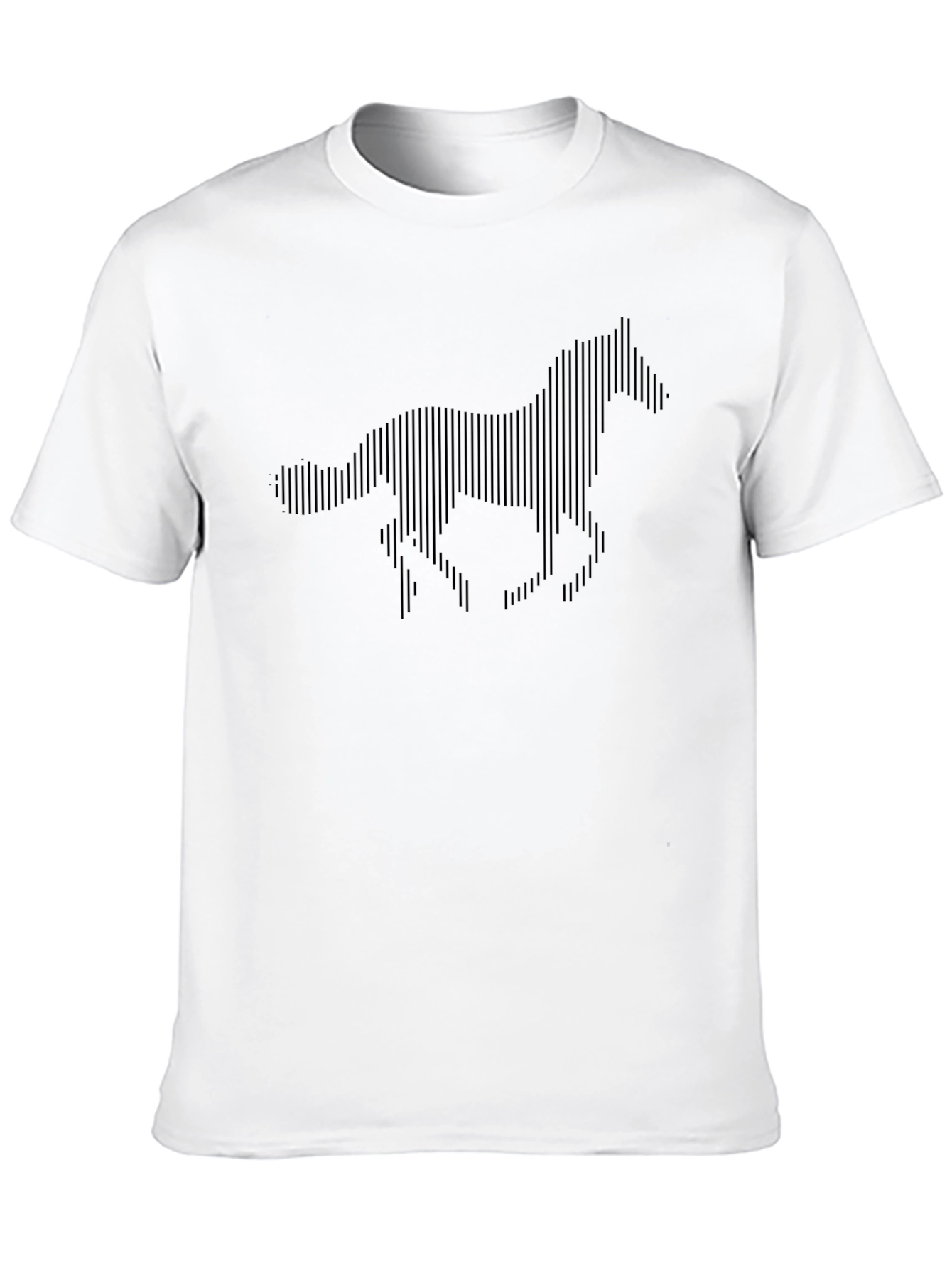 Black Horse Silhouette T-Shirt - Modern Graphic Tee
