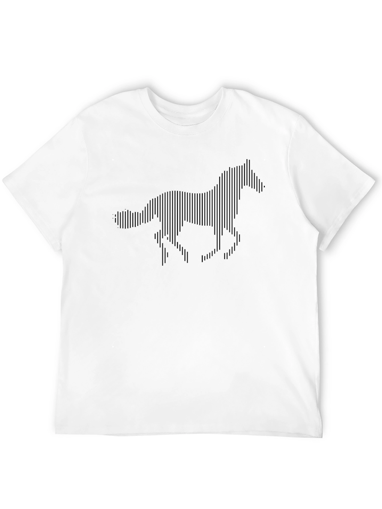 Black Horse Silhouette T-Shirt - Modern Graphic Tee