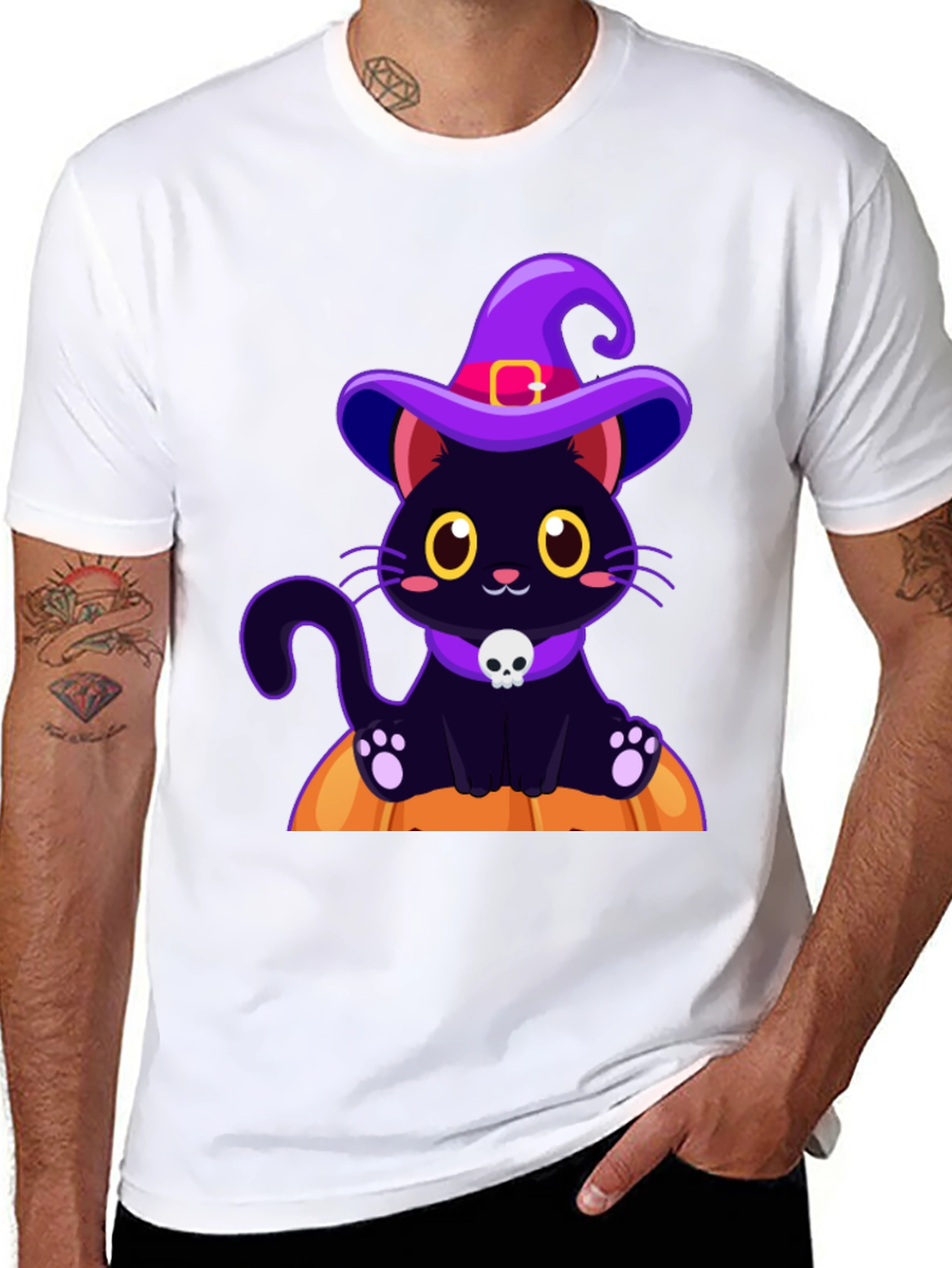 Halloween Cat Witch T-Shirt