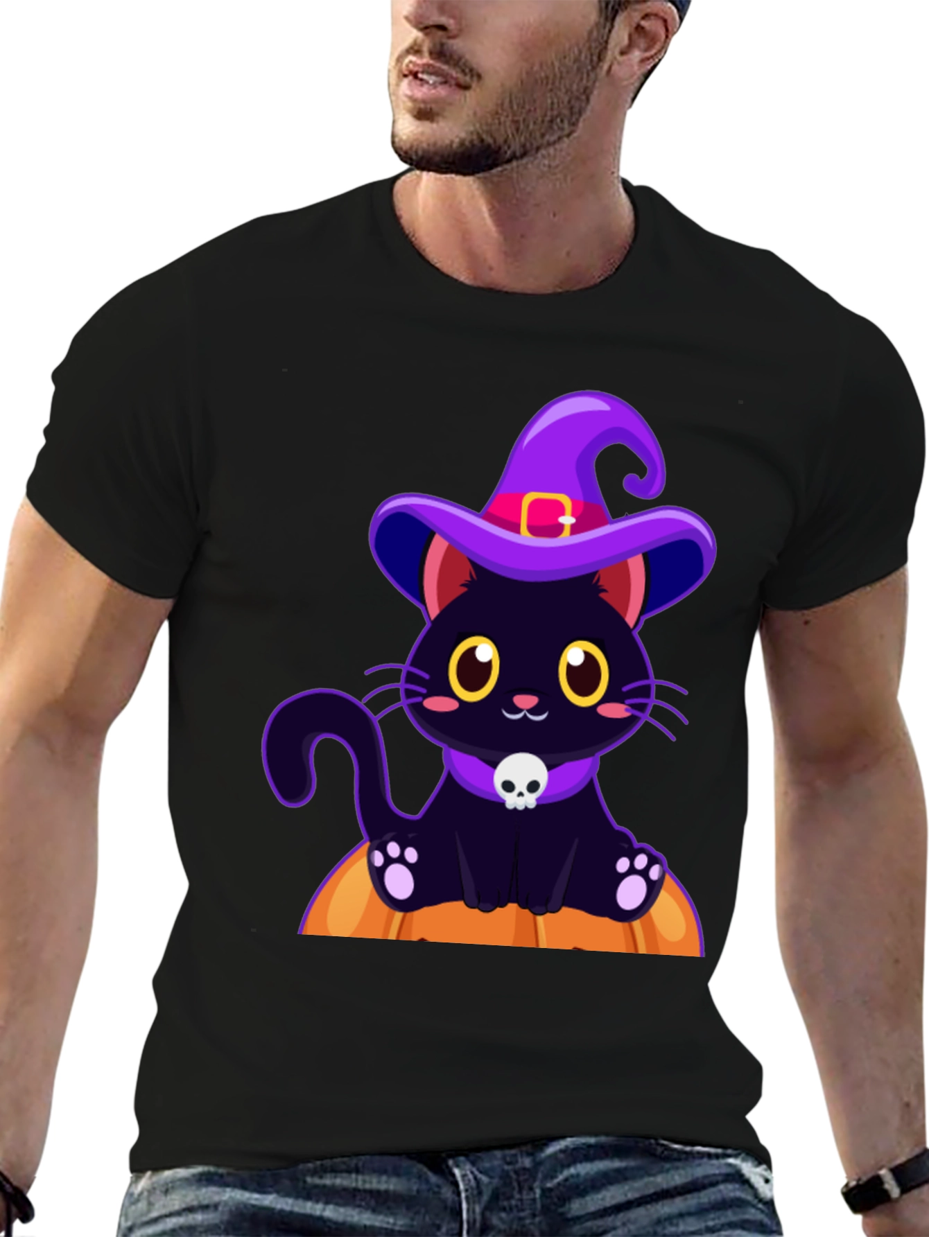 Halloween Cat Witch T-Shirt