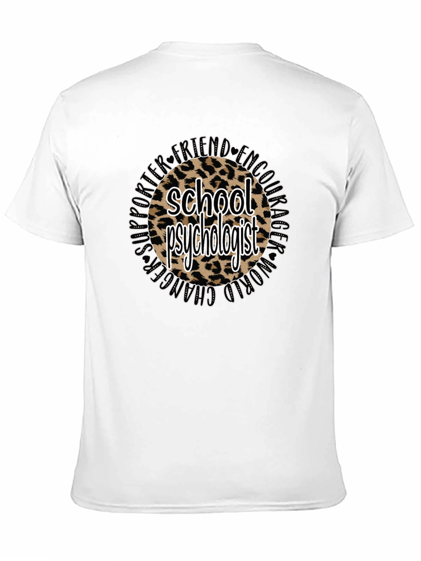 School Psychologist Leopard Print T-Shirt