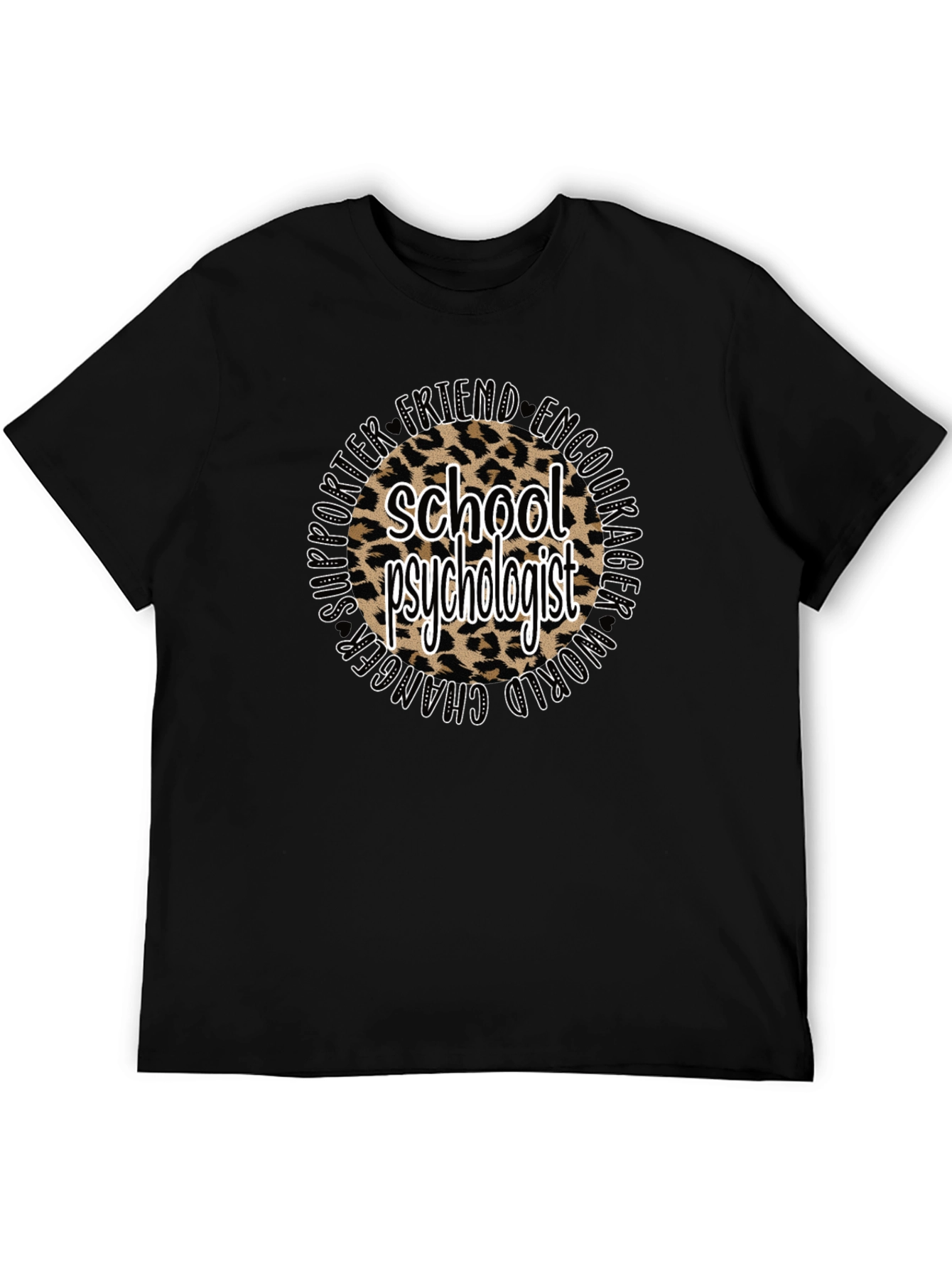 School Psychologist Leopard Print T-Shirt