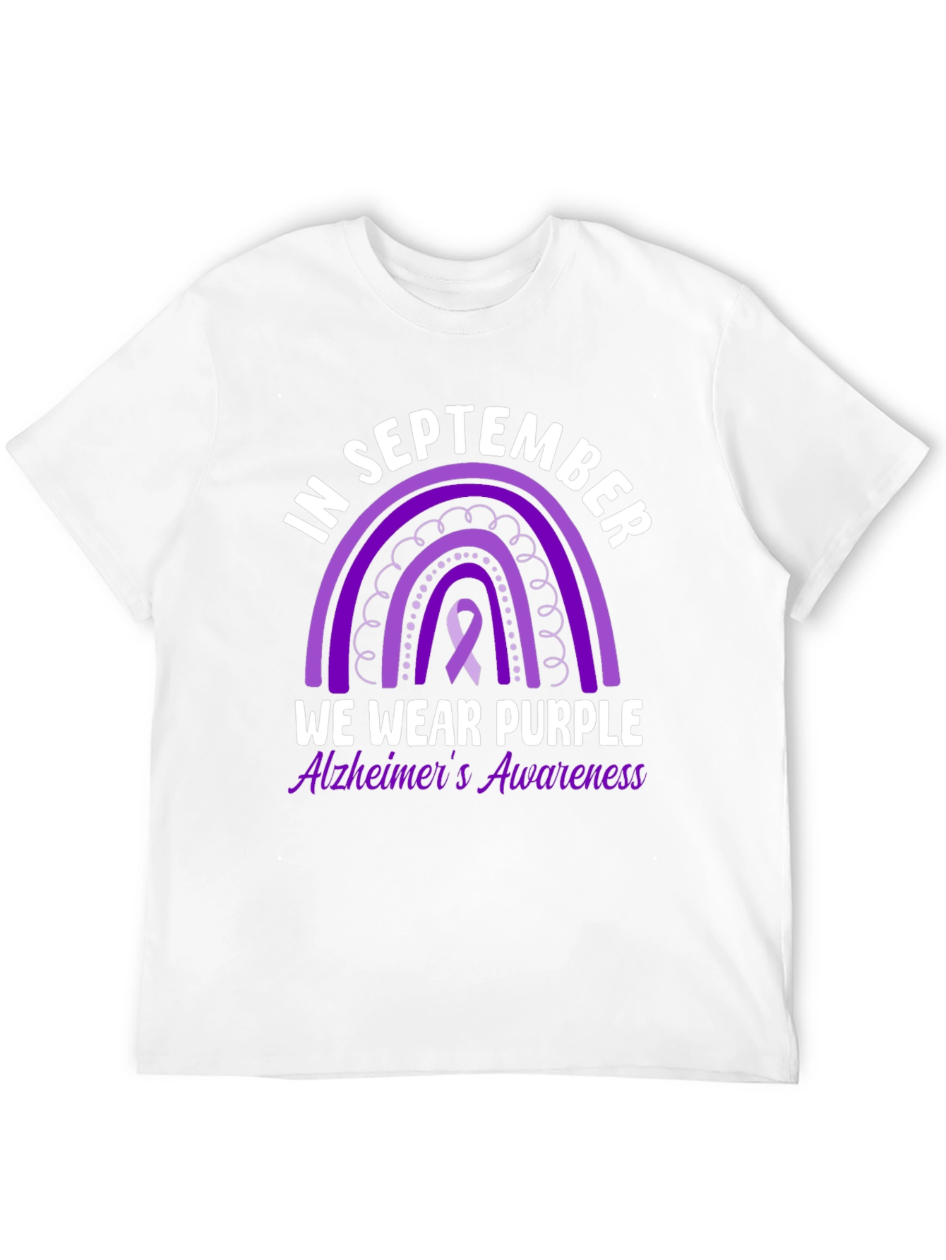 Alzheimers Awareness T-Shirt - In September We Wear Purple