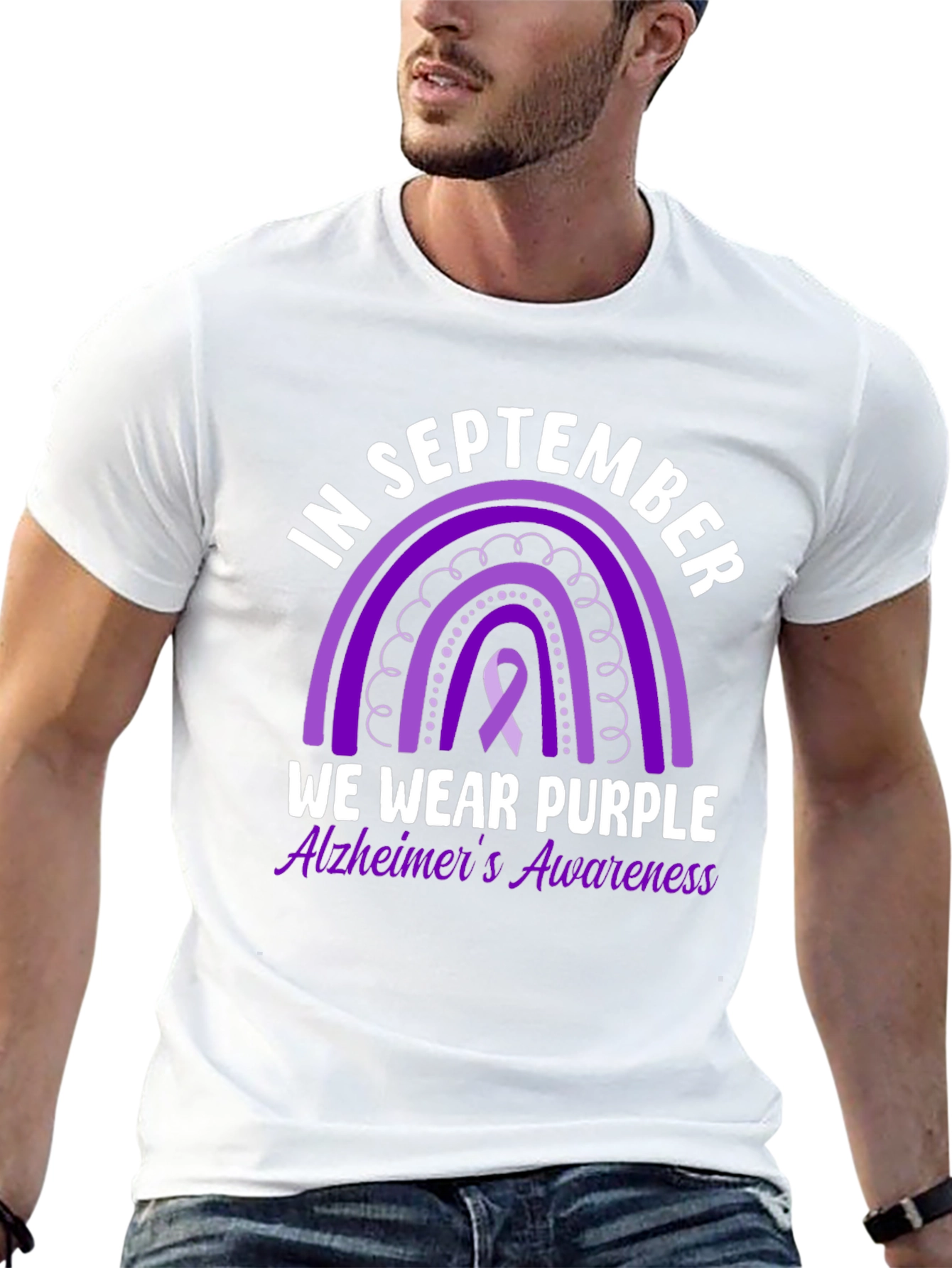 Alzheimers Awareness T-Shirt - In September We Wear Purple