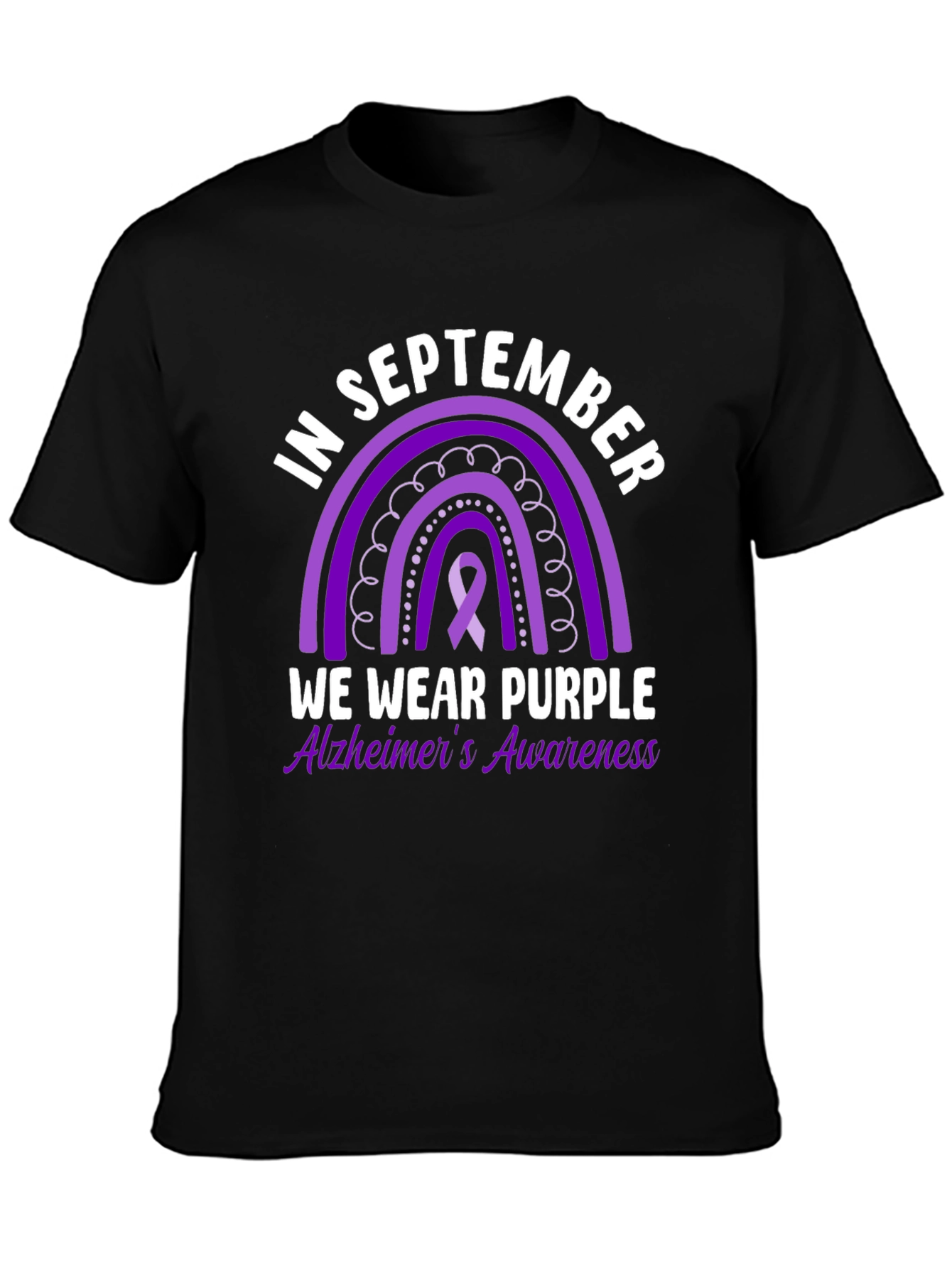Alzheimers Awareness T-Shirt - In September We Wear Purple