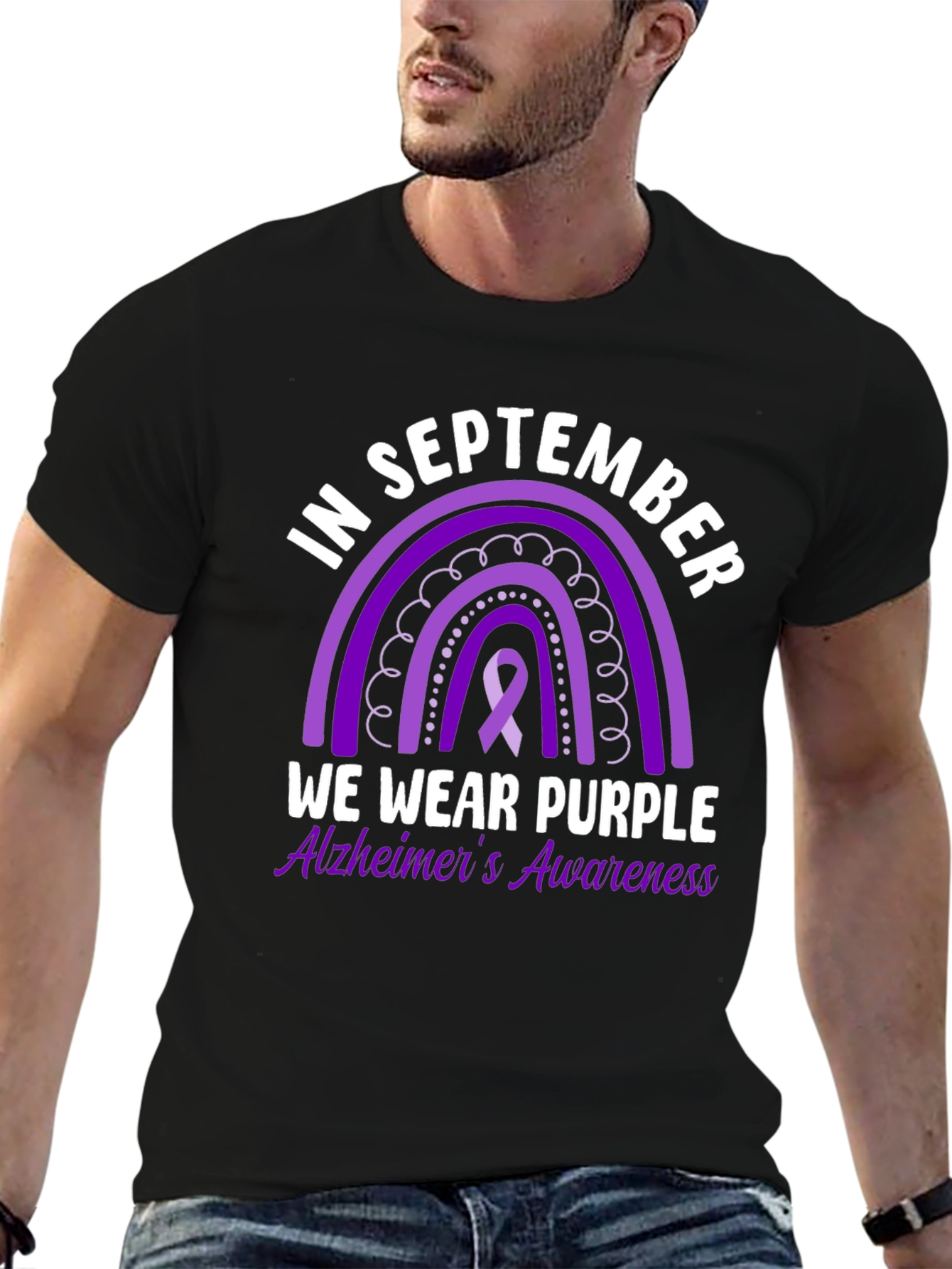 Alzheimers Awareness T-Shirt - In September We Wear Purple
