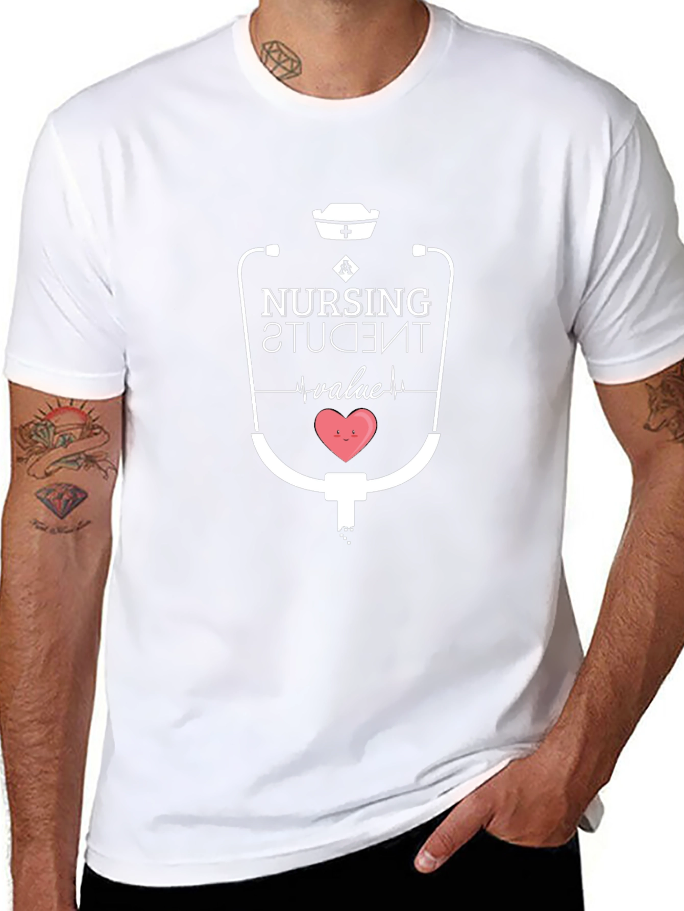 Nursing Student T-Shirt - Heart Value Design