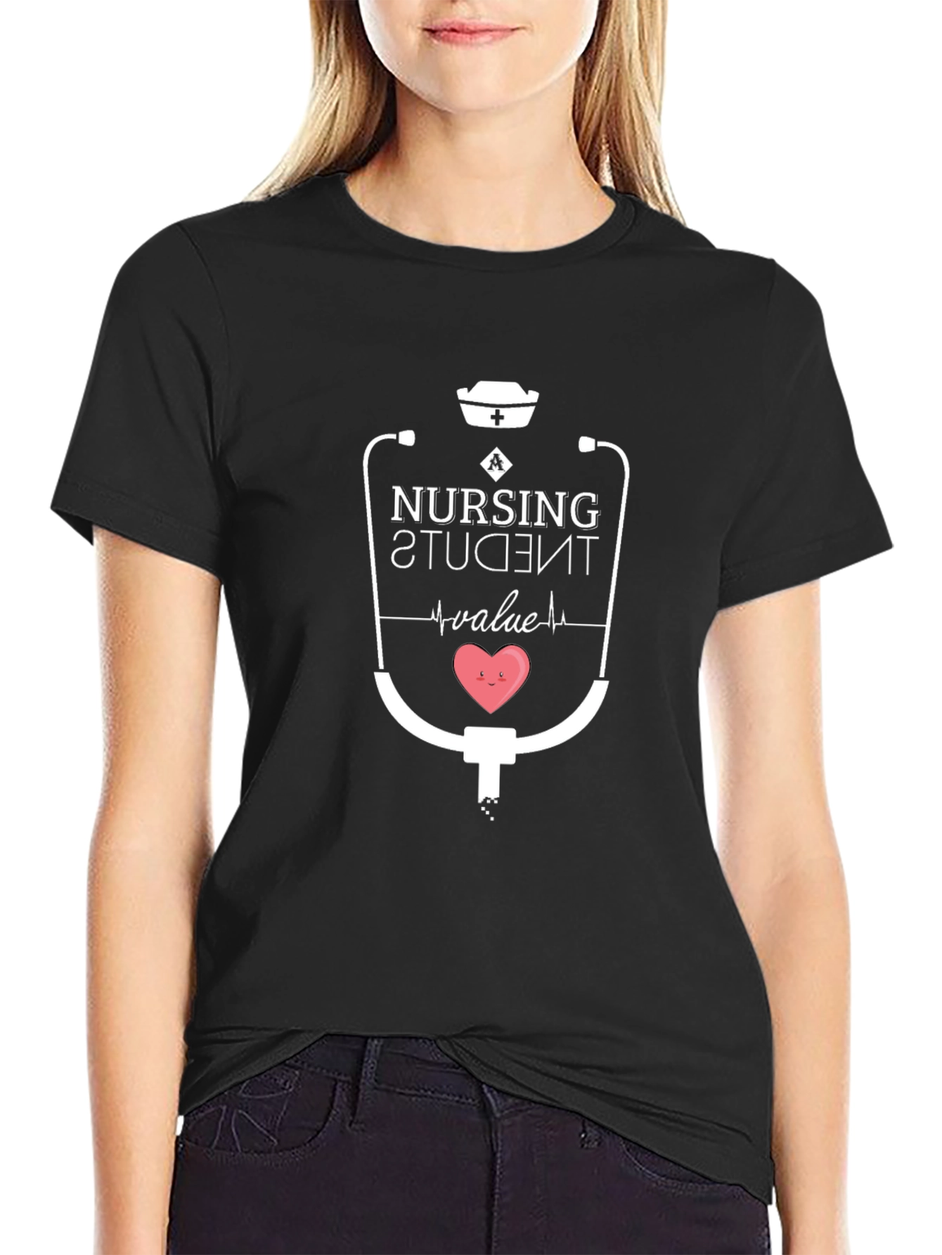 Nursing Student T-Shirt - Heart Value Design