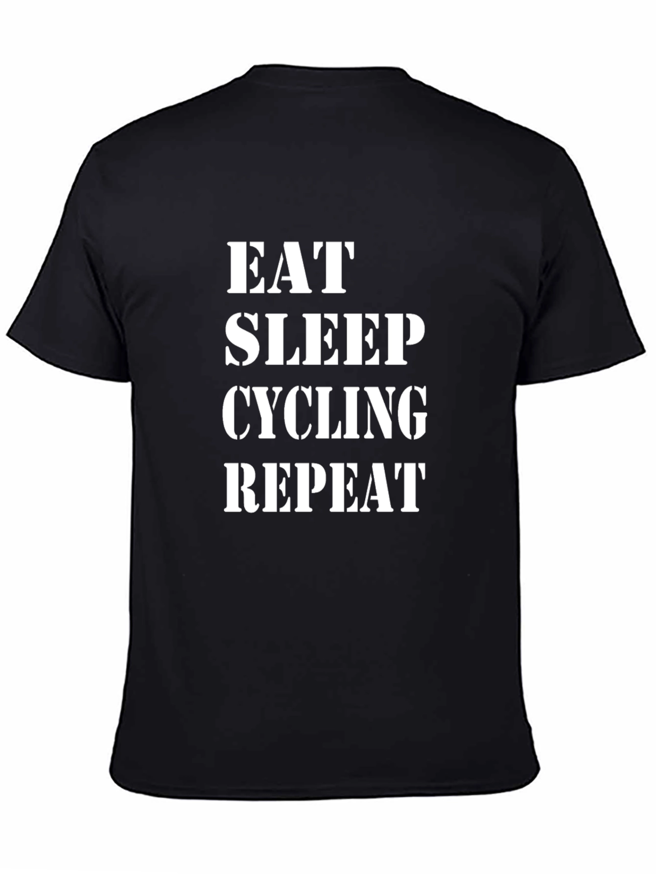 Eat Sleep Cycling Repeat T-Shirt - Black