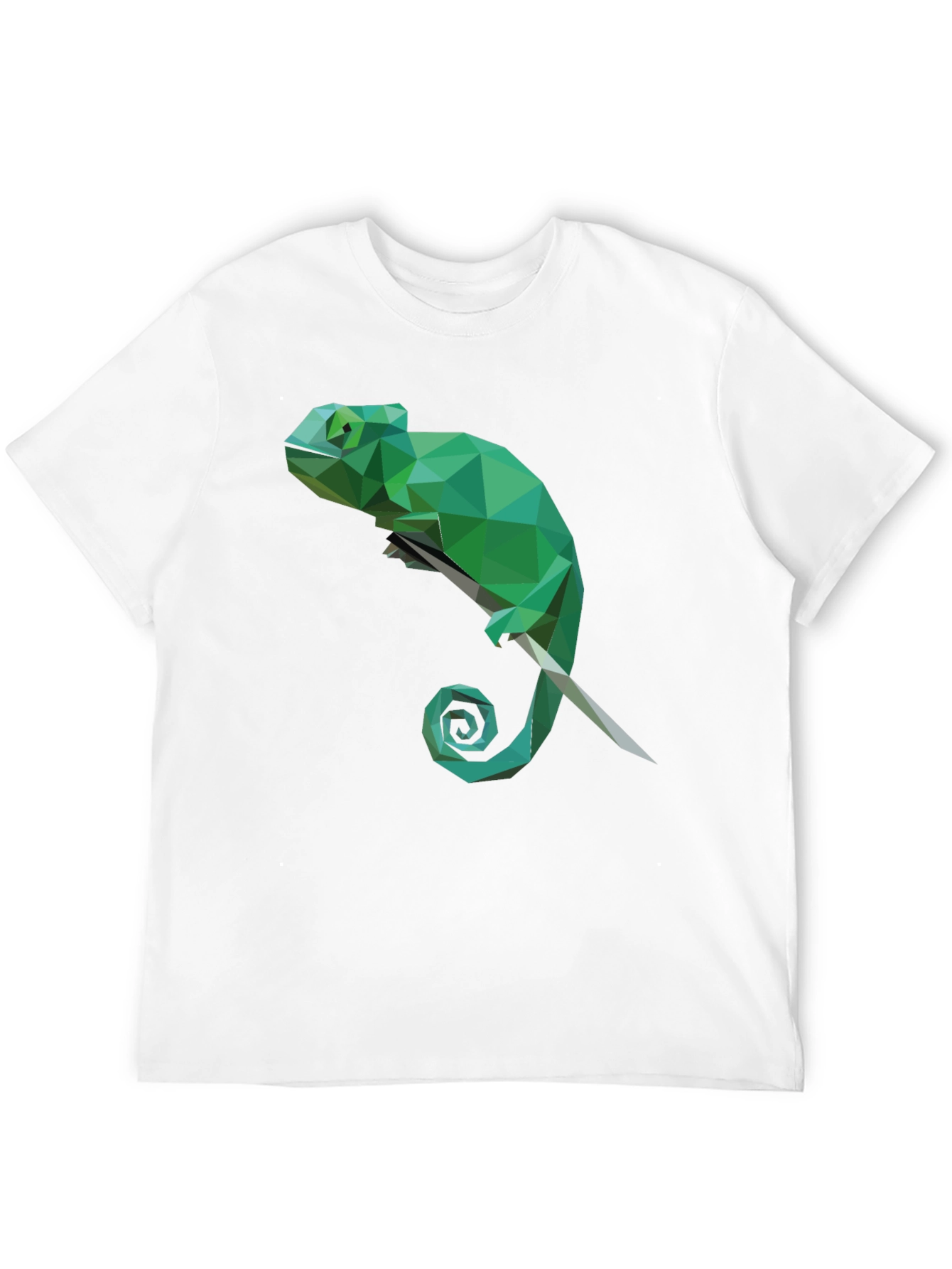 Geometric Chameleon T-Shirt - Modern Graphic Tee