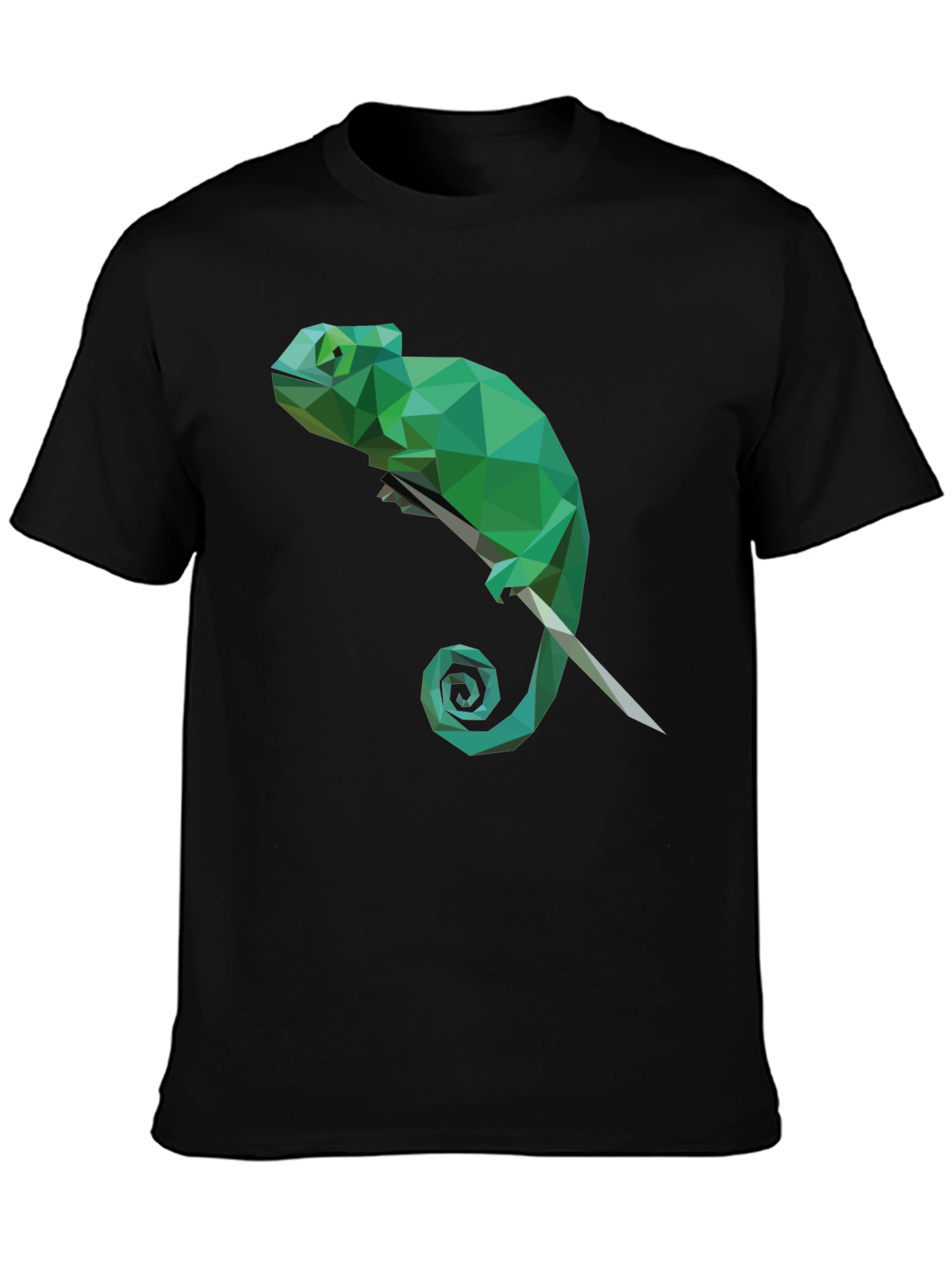 Geometric Chameleon T-Shirt - Modern Graphic Tee