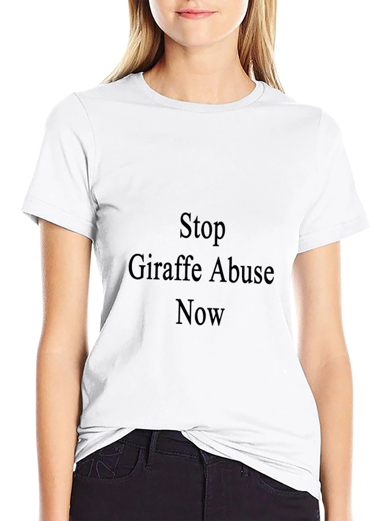 Stop Giraffe Abuse Now Graphic T-Shirt