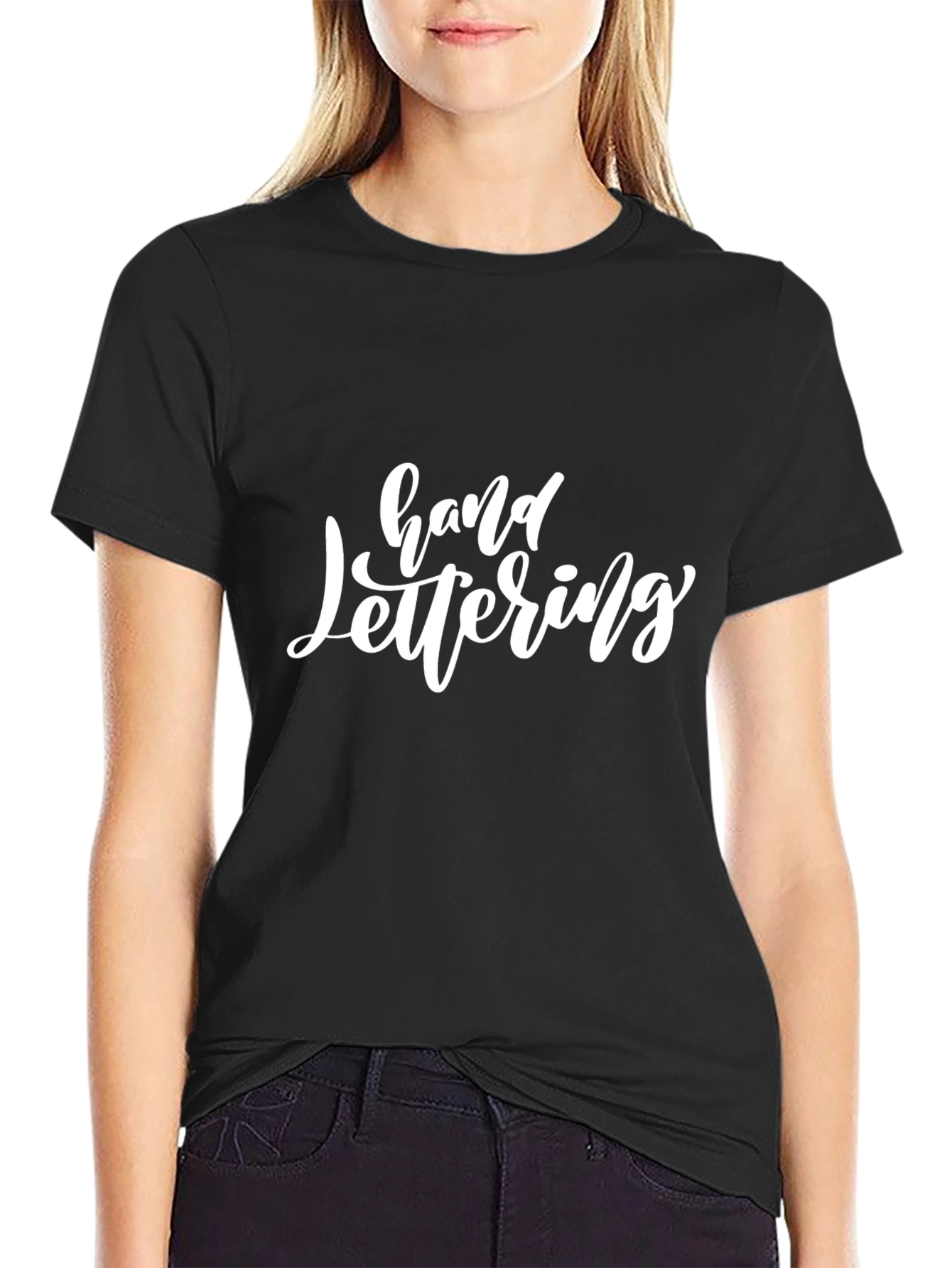 Hand Lettering Black T-Shirt