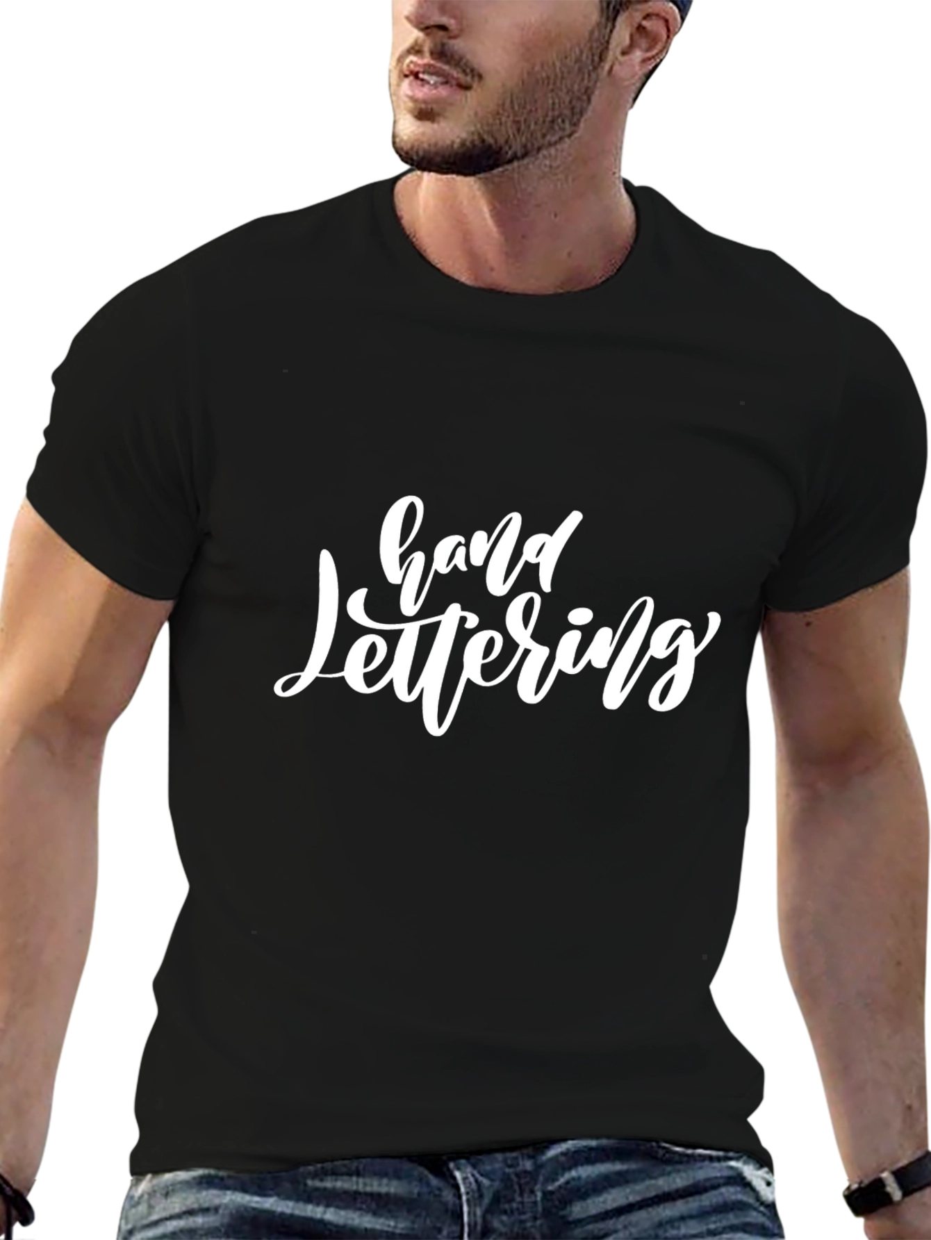 Hand Lettering Black T-Shirt