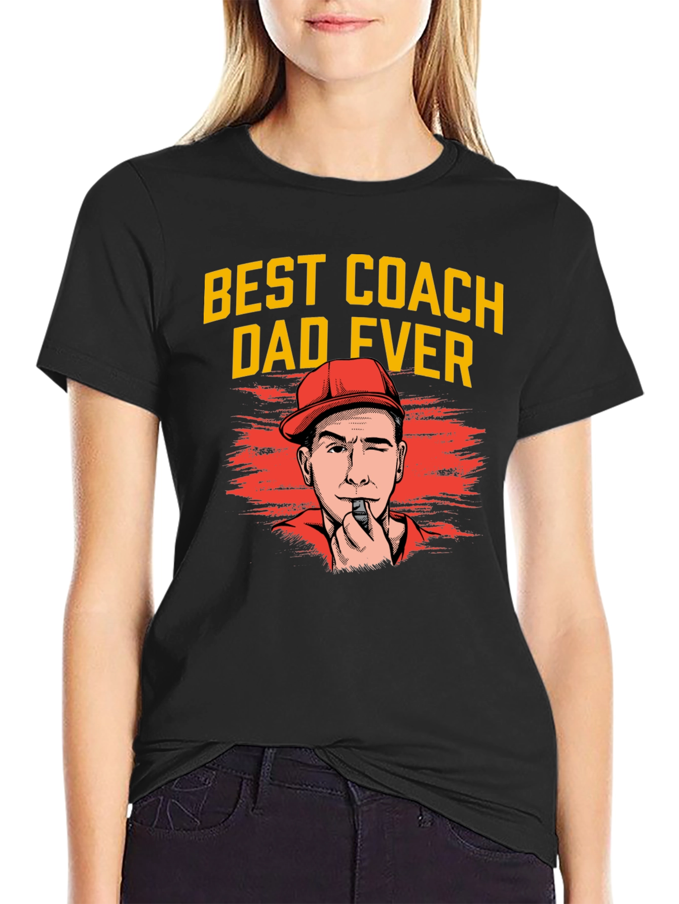 Best Coach Dad Ever Graphic T-Shirt