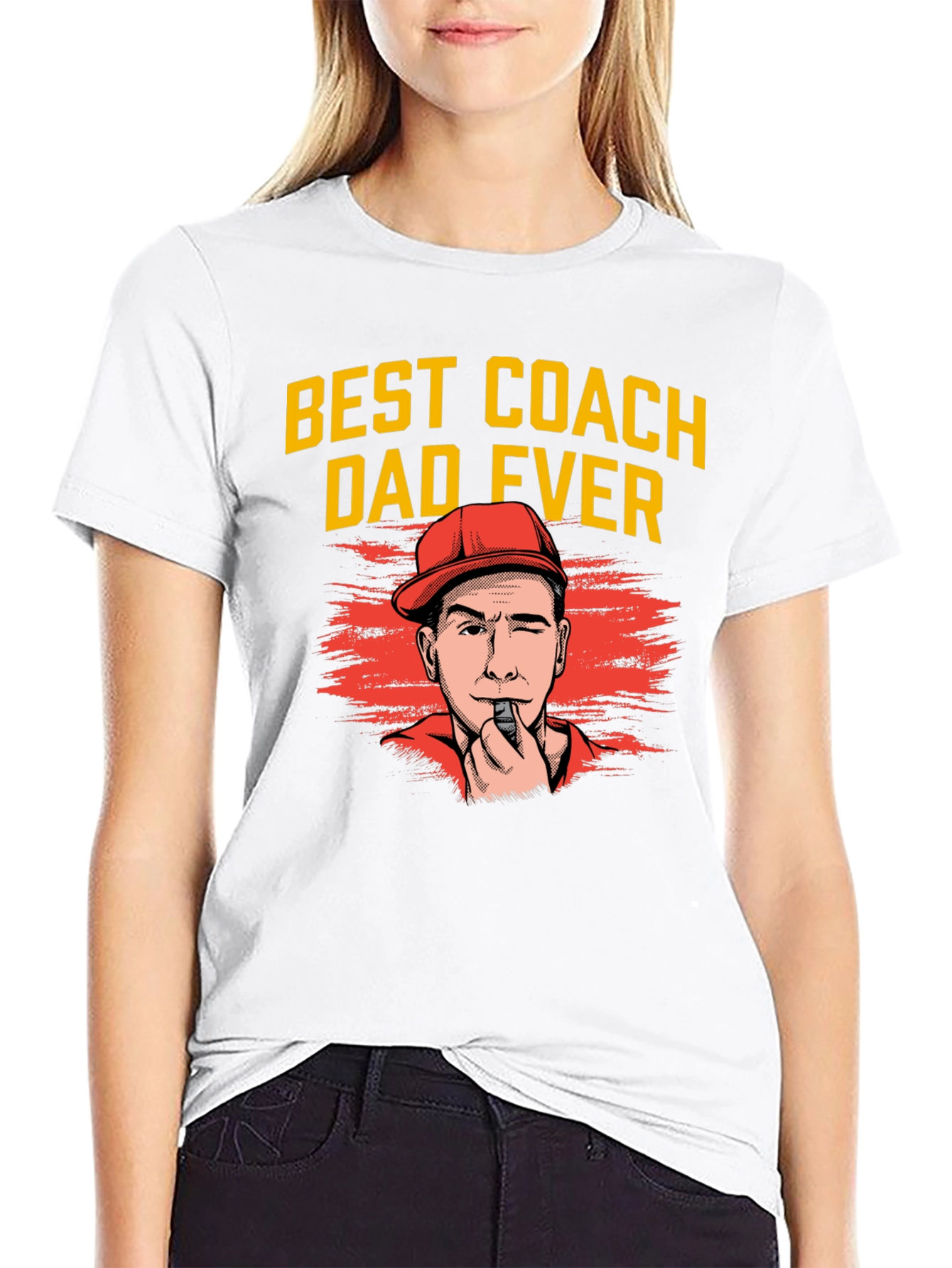 Best Coach Dad Ever Graphic T-Shirt
