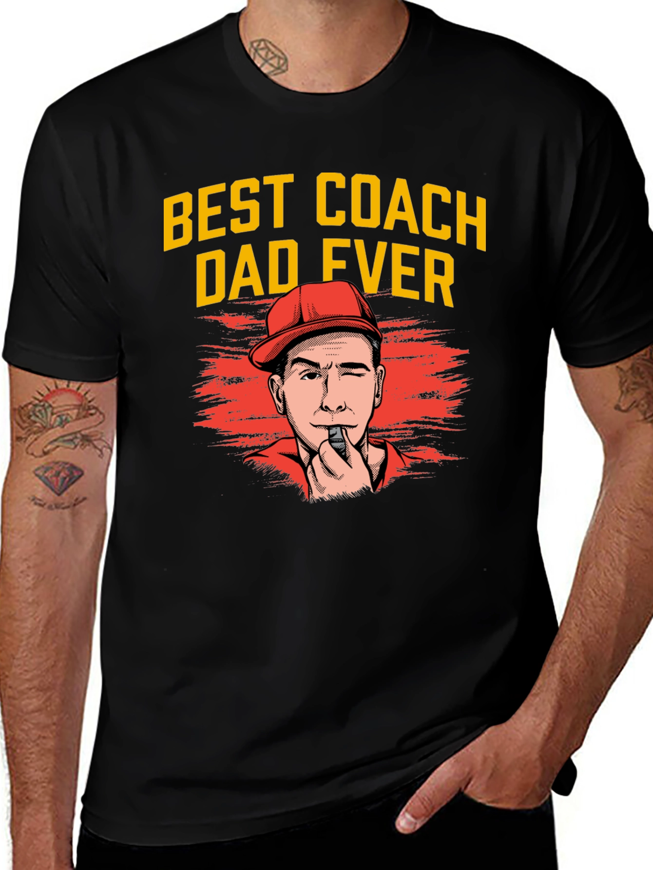 Best Coach Dad Ever Graphic T-Shirt