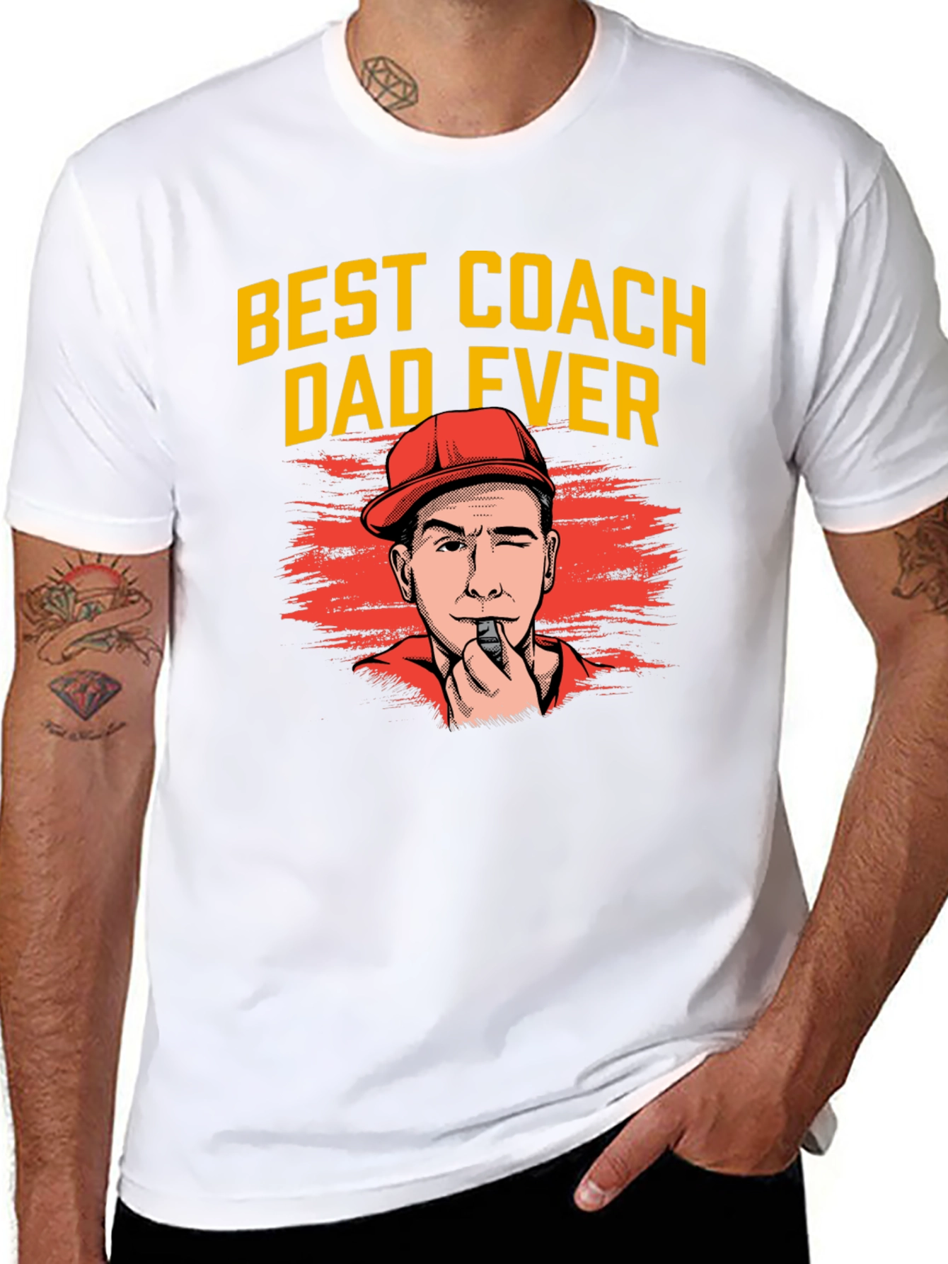 Best Coach Dad Ever Graphic T-Shirt