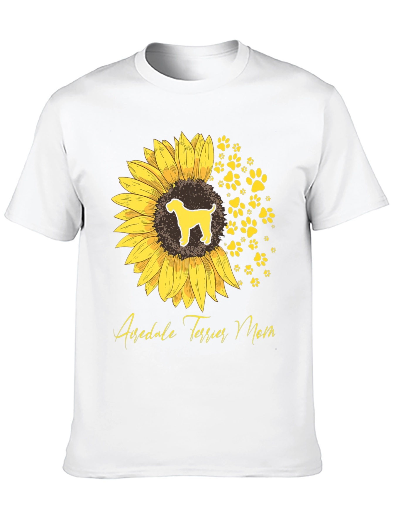 Airedale Terrier Mom Sunflower Graphic Tee