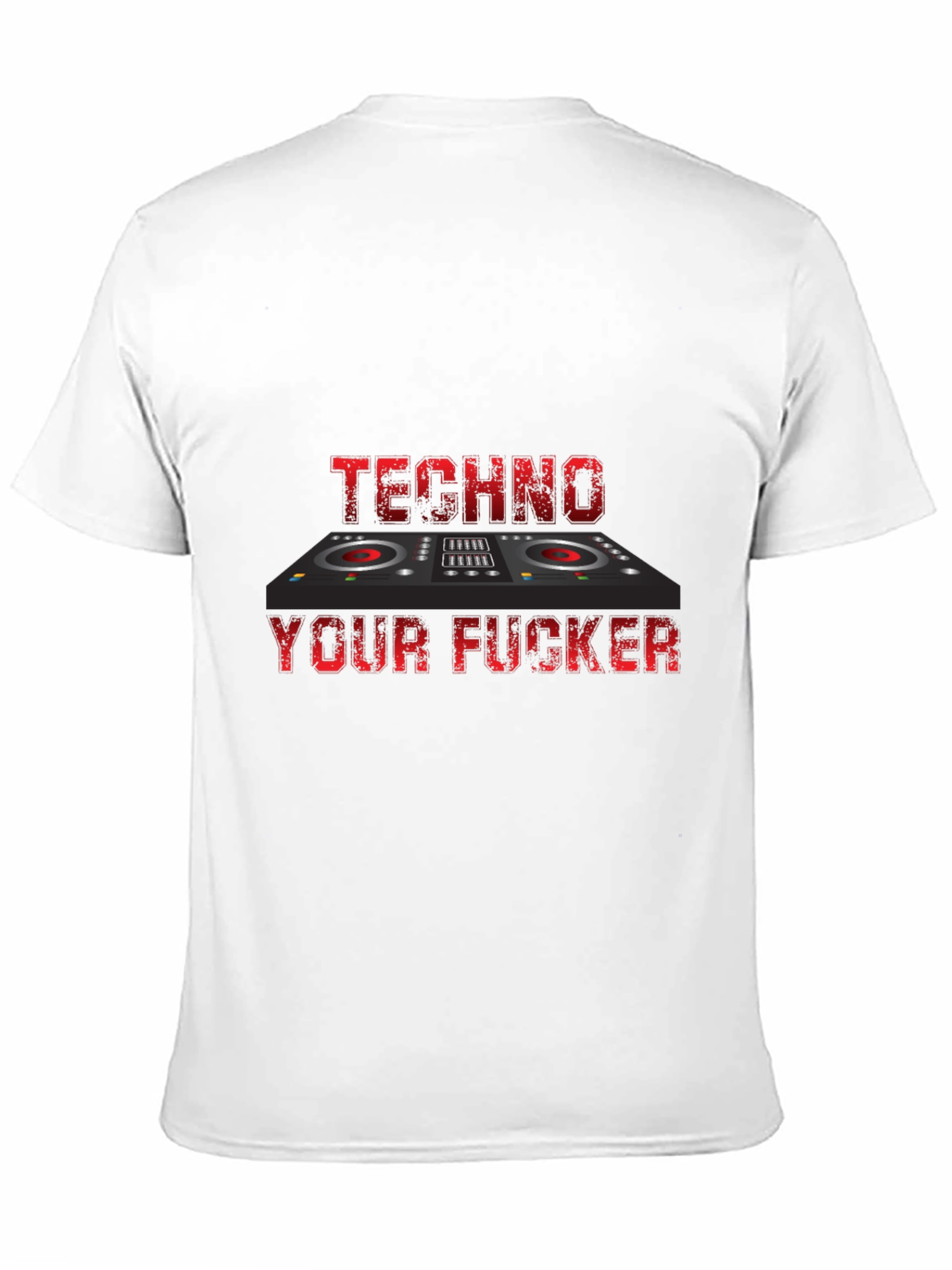Techno DJ Graphic Tee - Bold Black T-Shirt