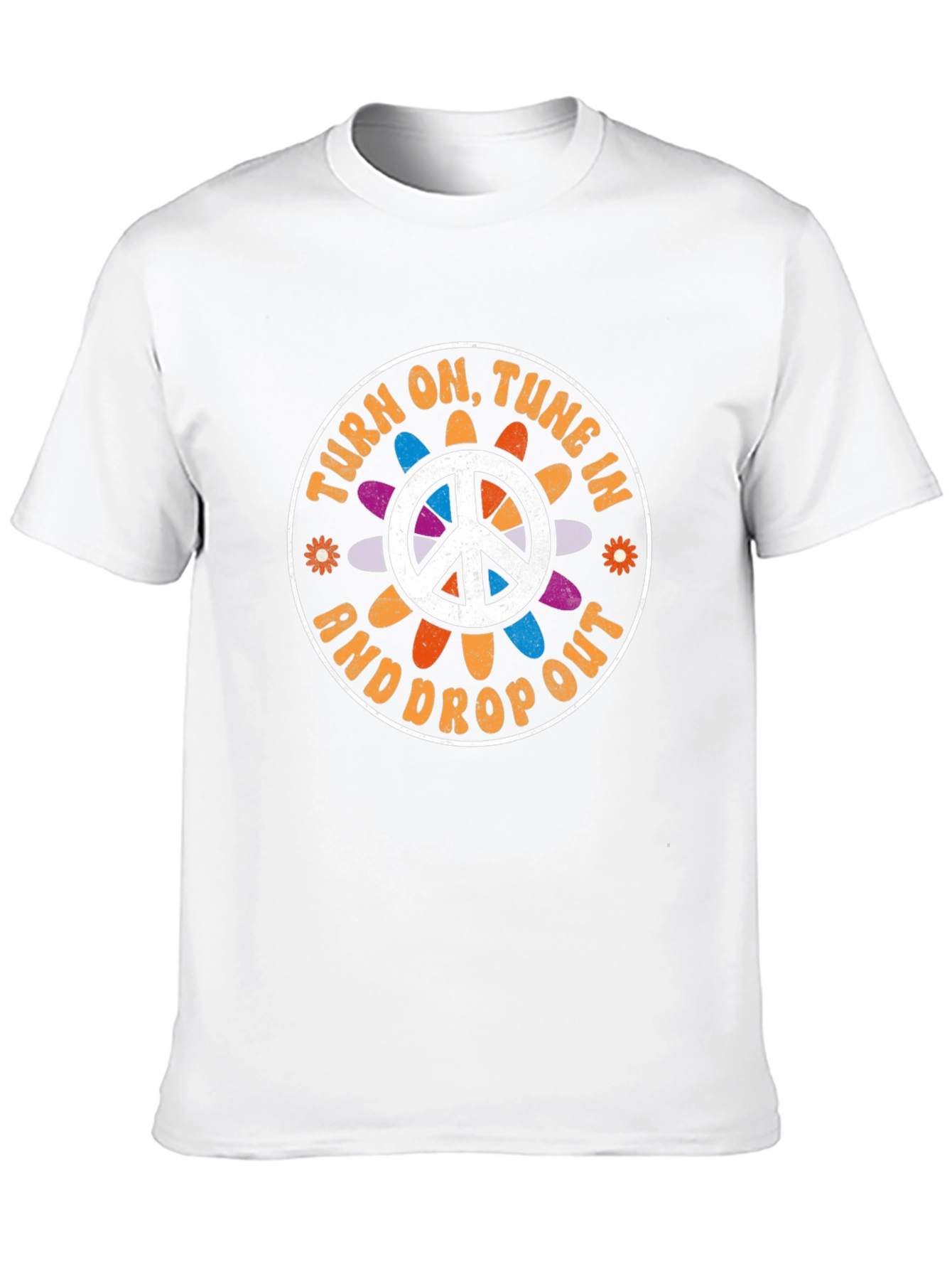 Turn On Tune In T-Shirt Retro Peace Sign