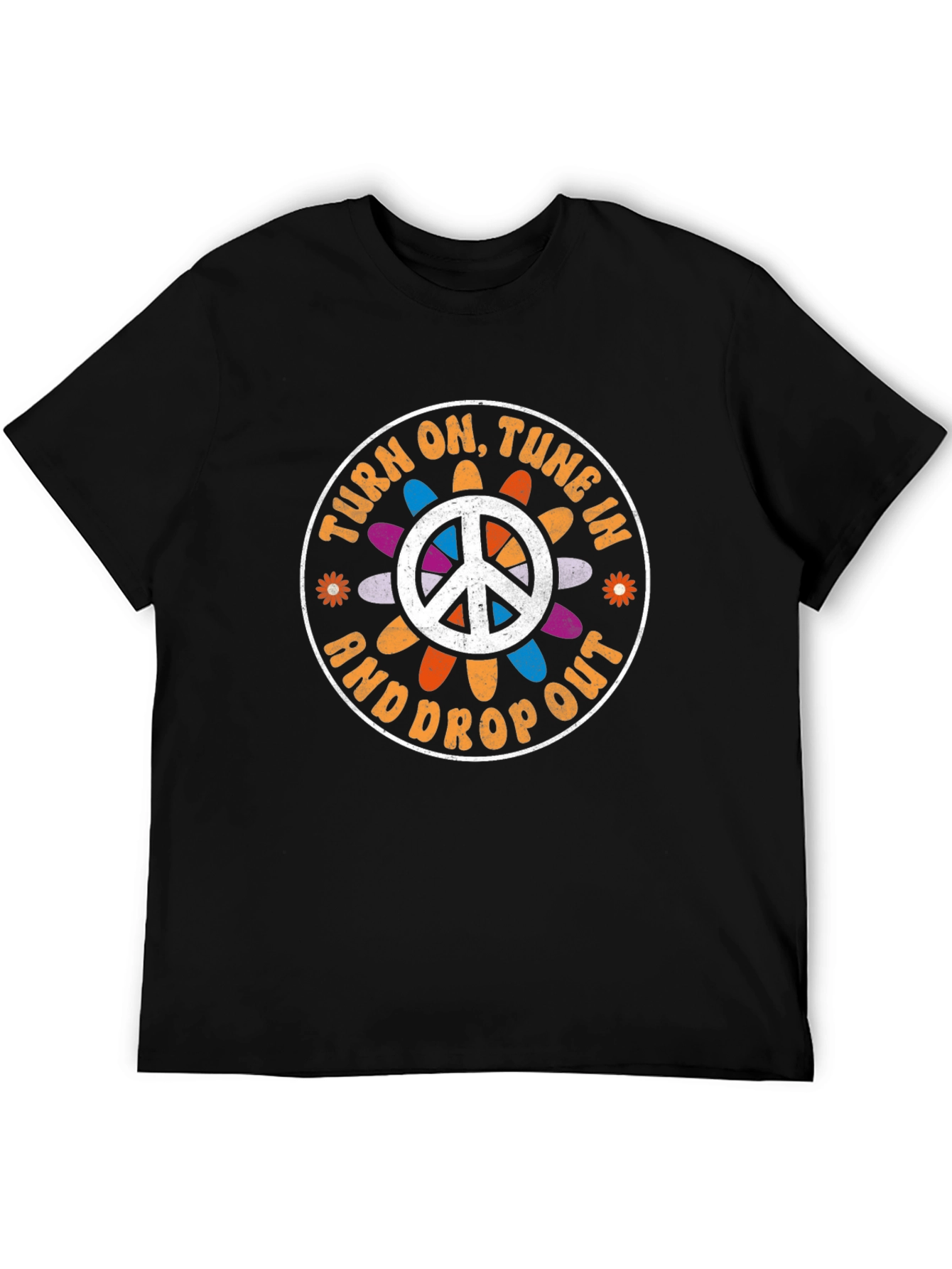 Turn On Tune In T-Shirt Retro Peace Sign