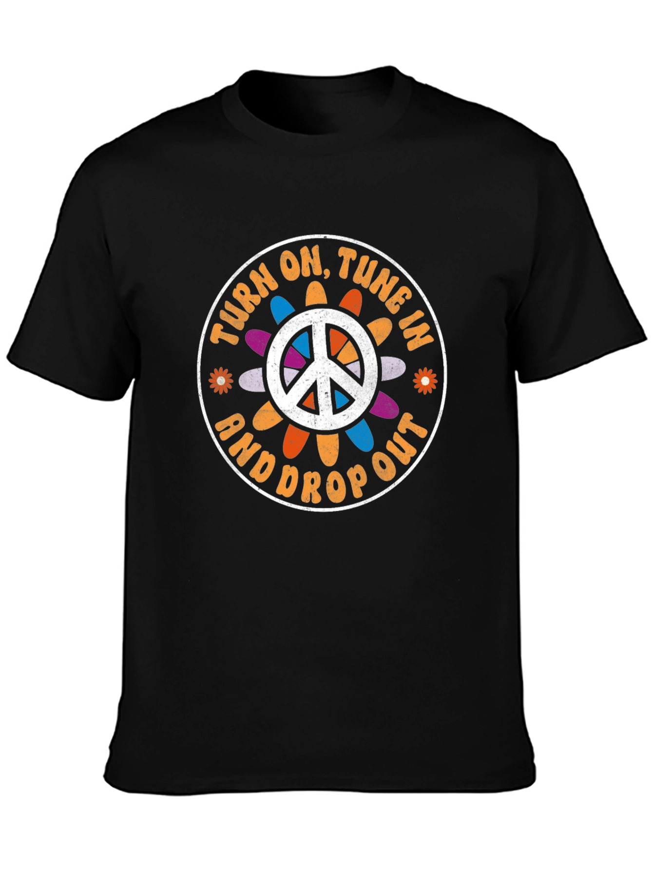 Turn On Tune In T-Shirt Retro Peace Sign