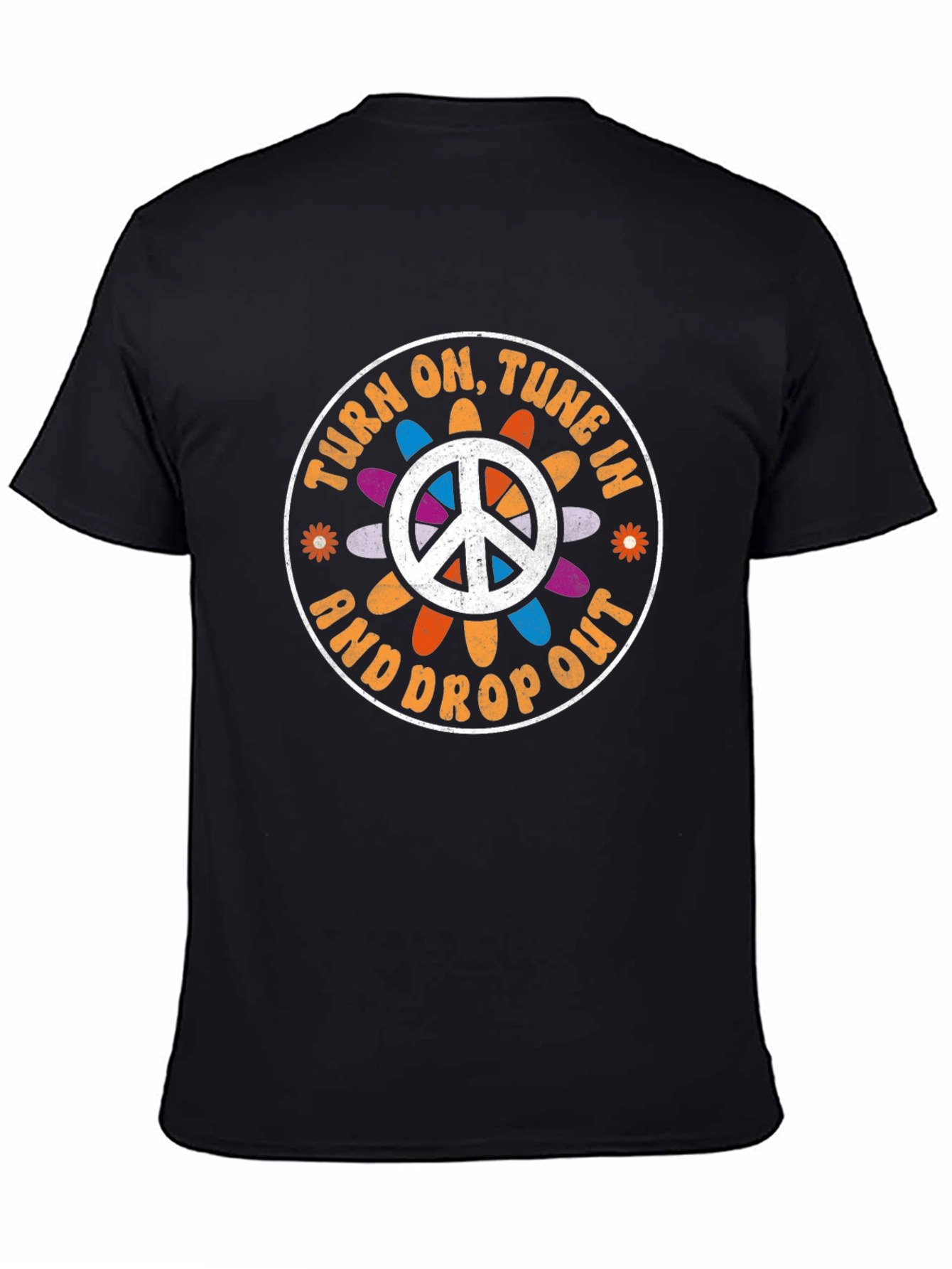 Turn On Tune In T-Shirt Retro Peace Sign