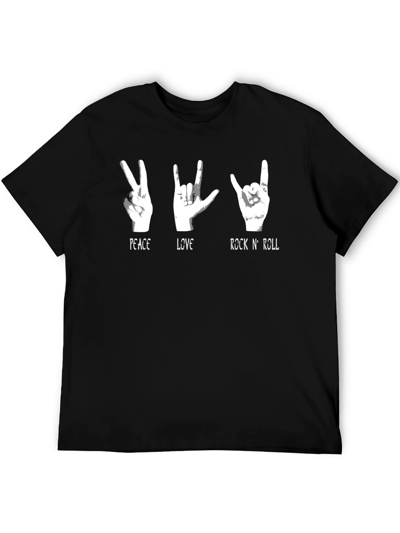 Peace Love Rock N Roll Graphic Tee