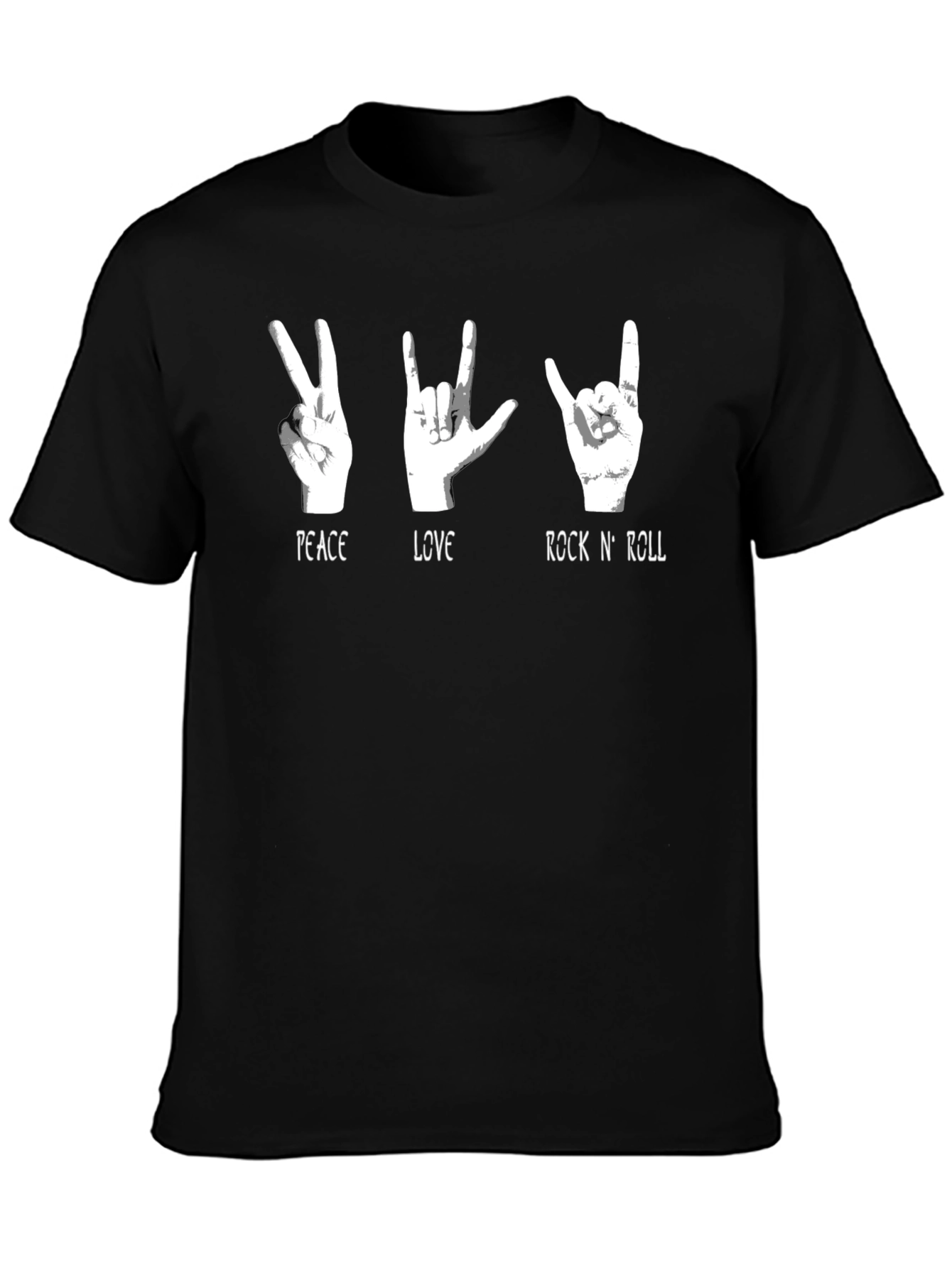 Peace Love Rock N Roll Graphic Tee