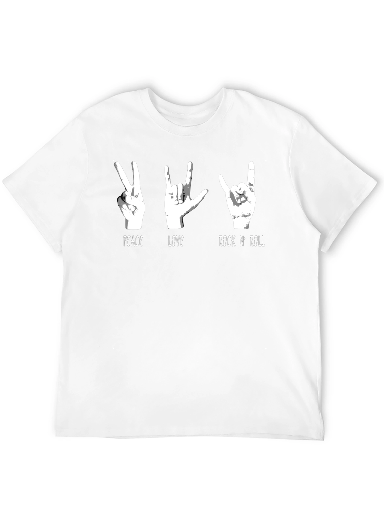 Peace Love Rock N Roll Graphic Tee