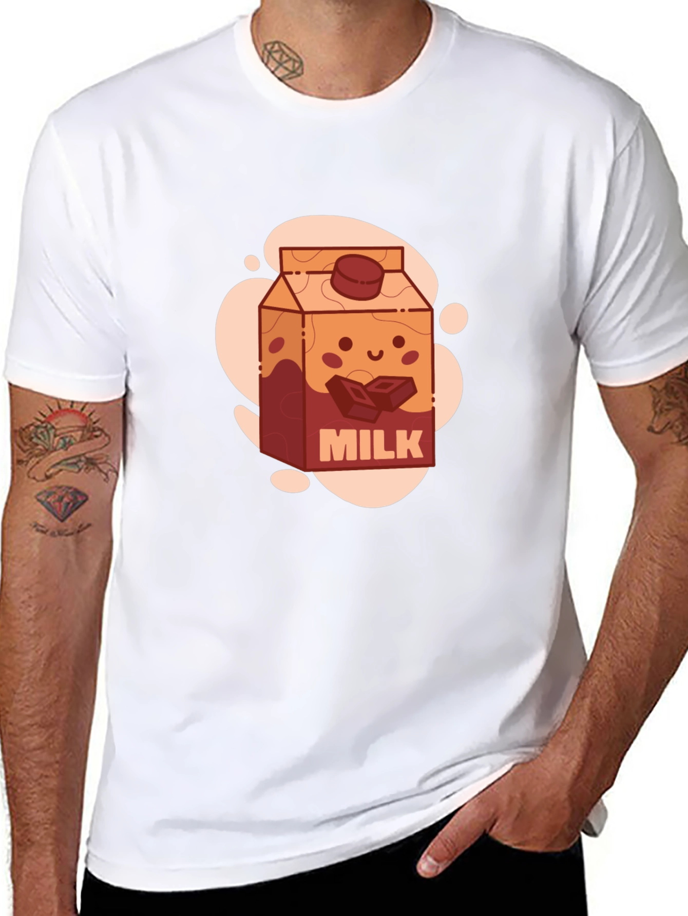 Chocolate Milk Cartoon Graphic Tee