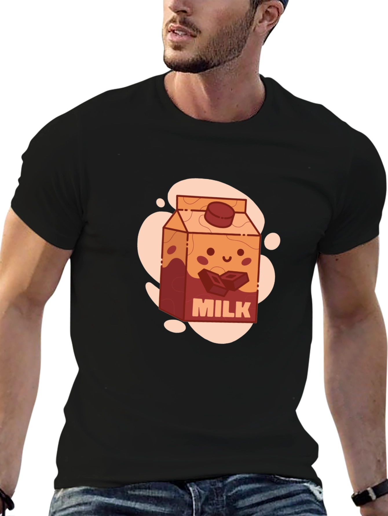 Chocolate Milk Cartoon Graphic Tee