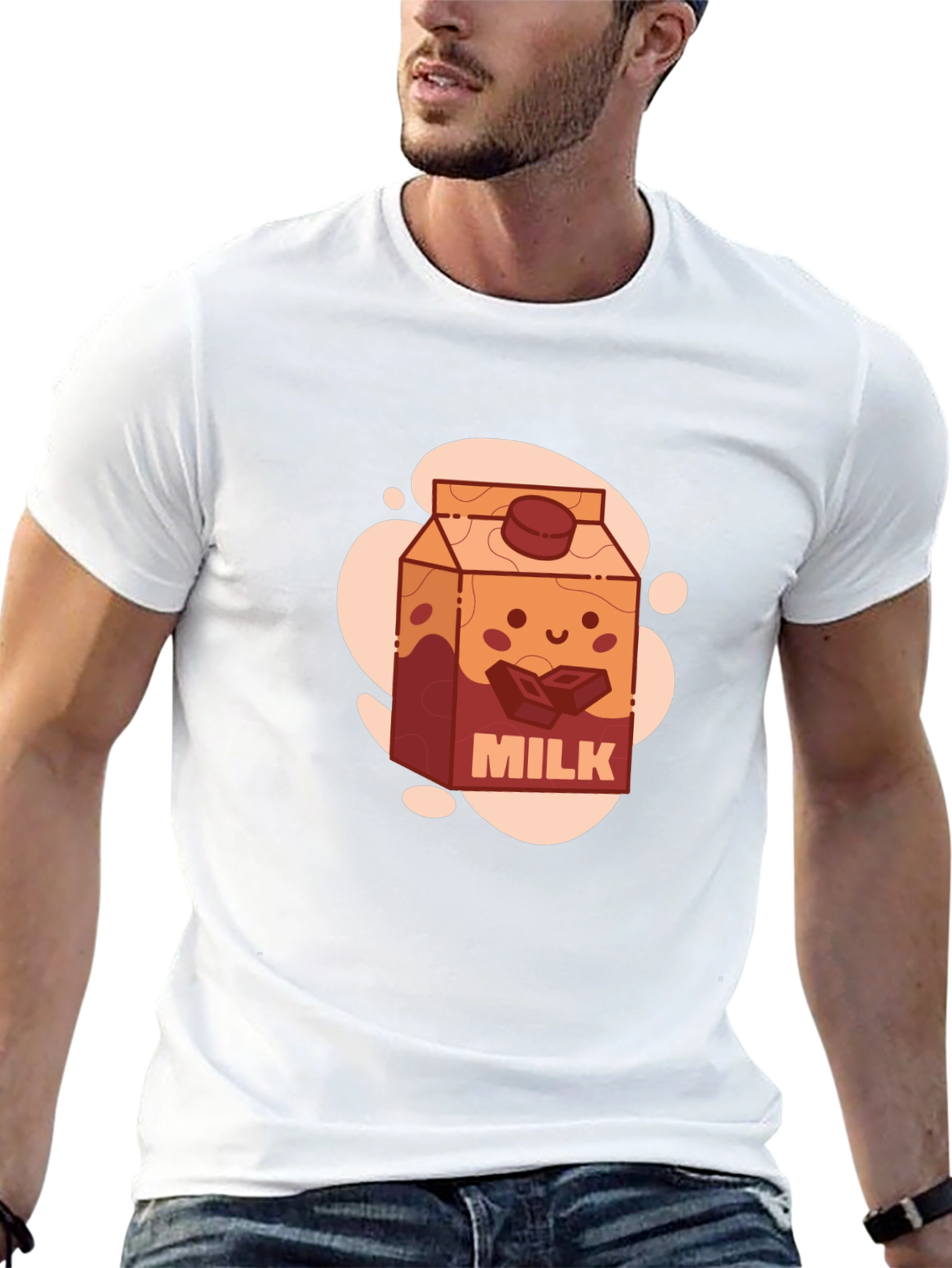 Chocolate Milk Cartoon Graphic Tee