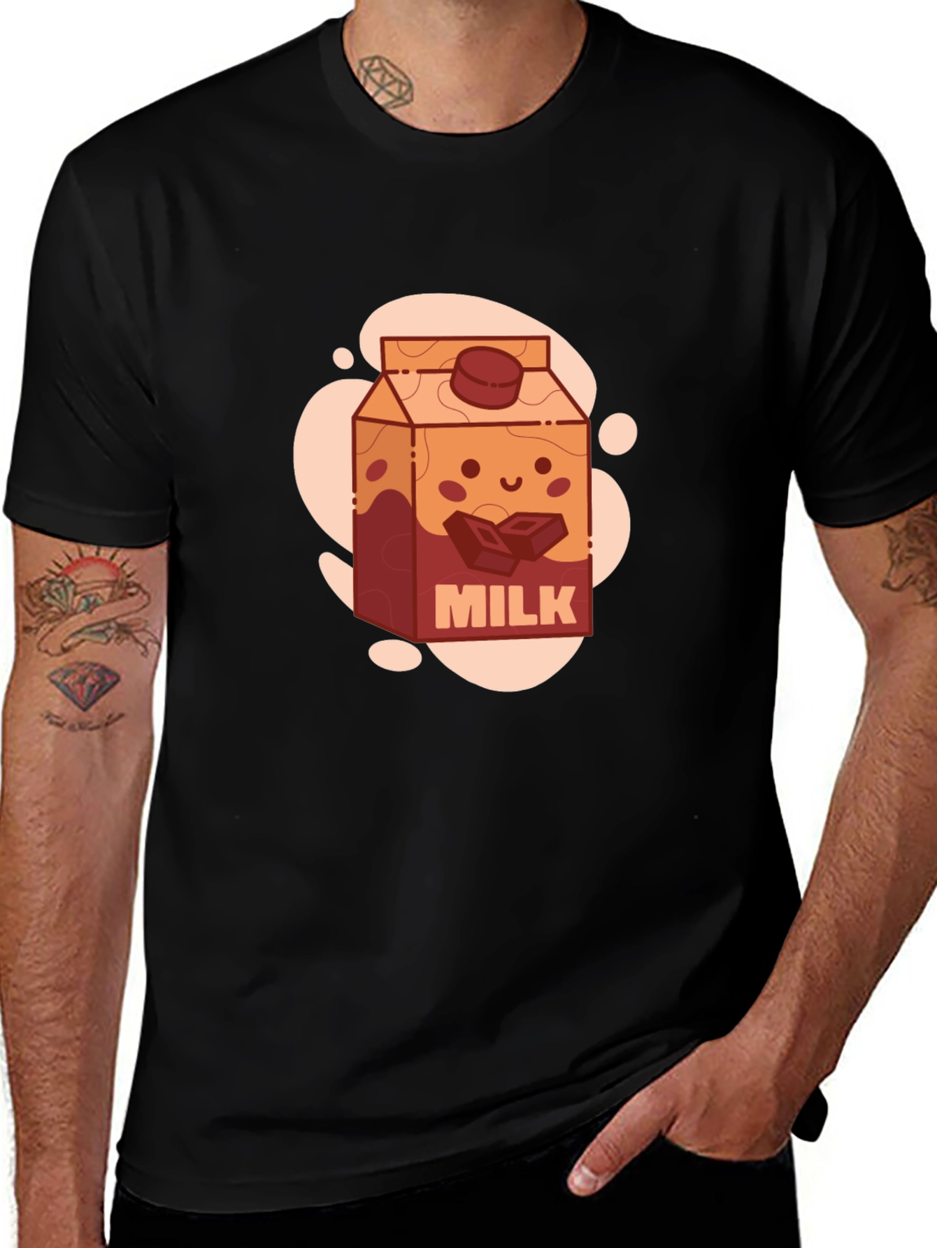 Chocolate Milk Cartoon Graphic Tee