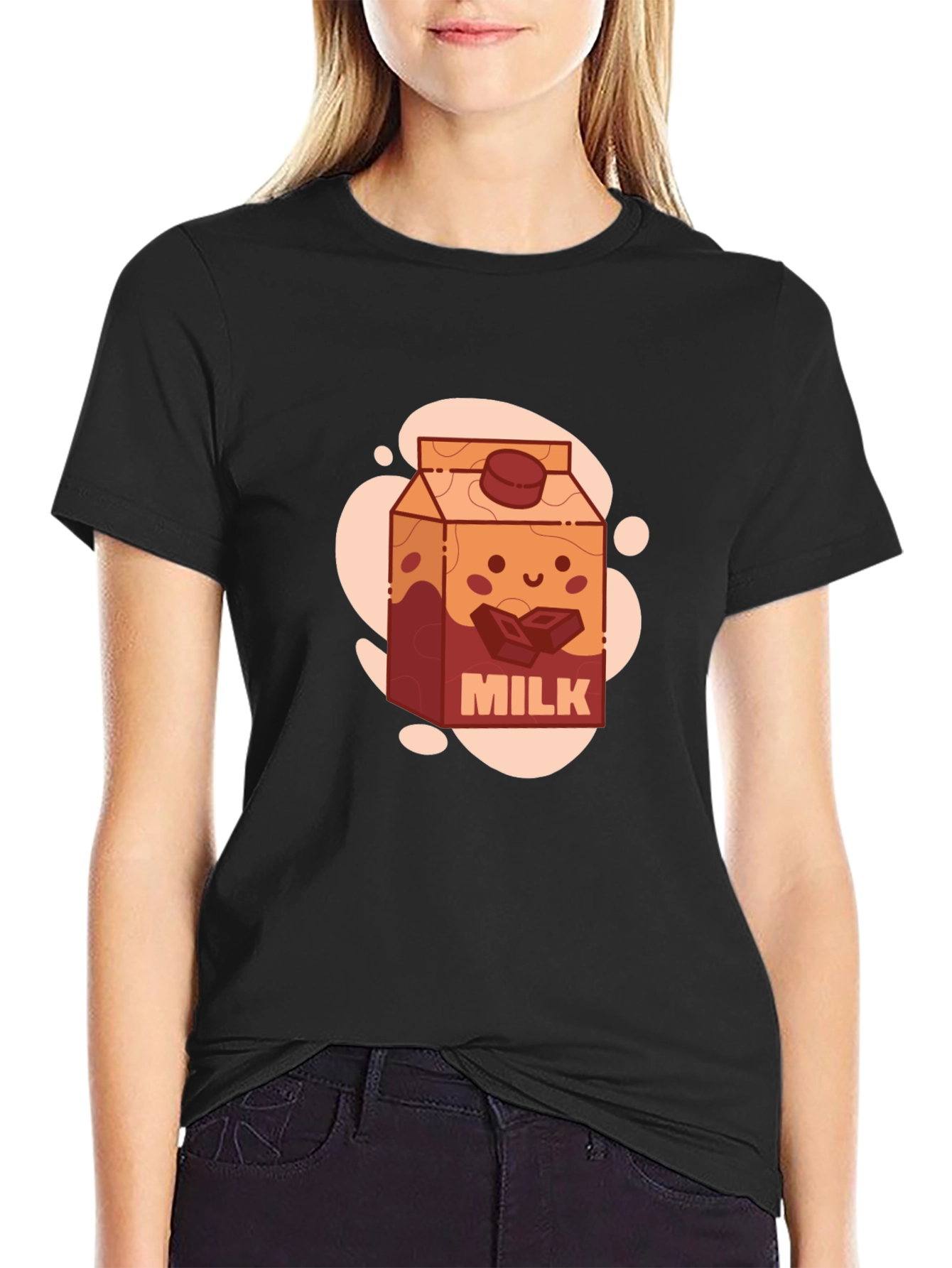 Chocolate Milk Cartoon Graphic Tee