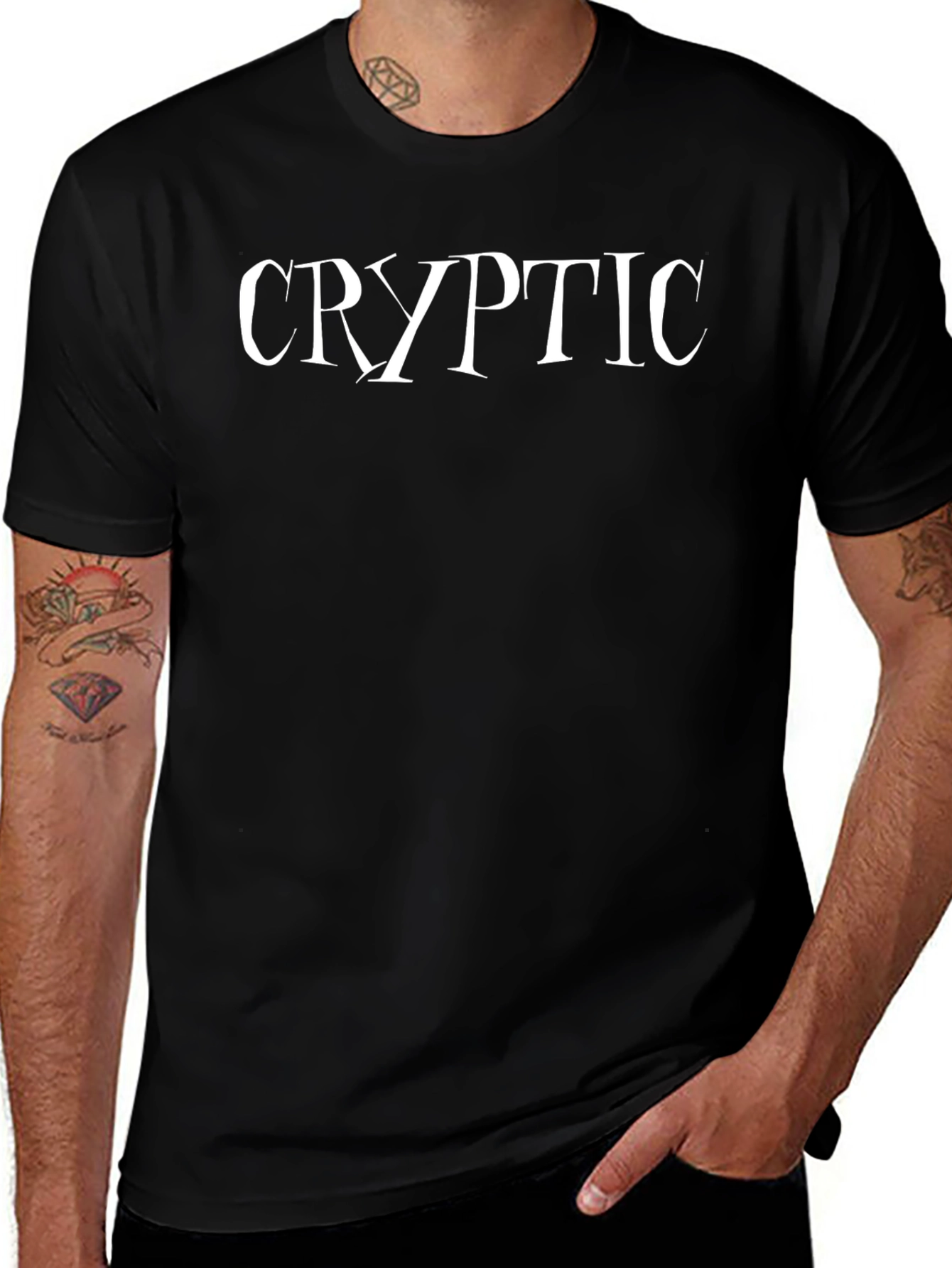 Cryptic Graphic Tee - Mens Black T-Shirt