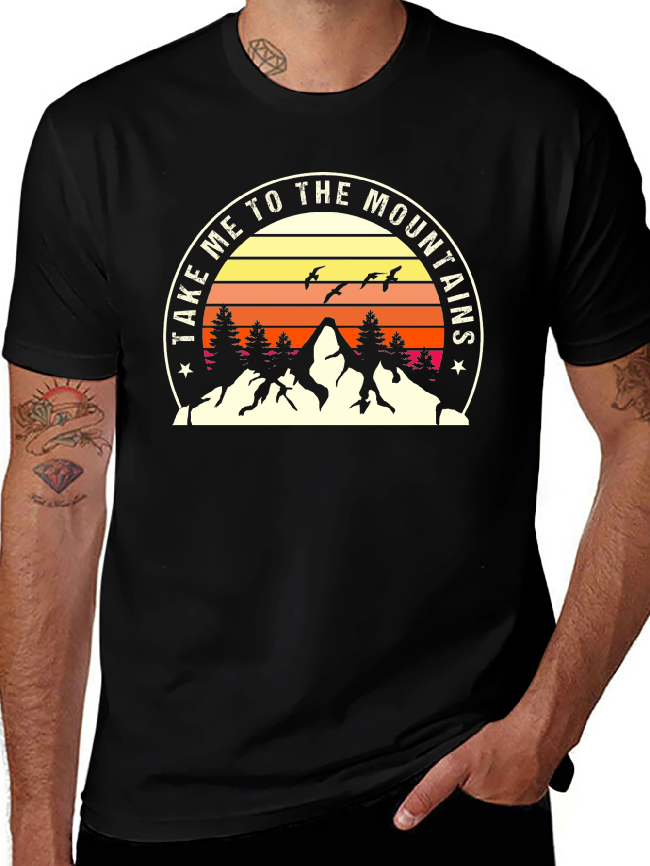 Take Me to the Mountains Black T-Shirt