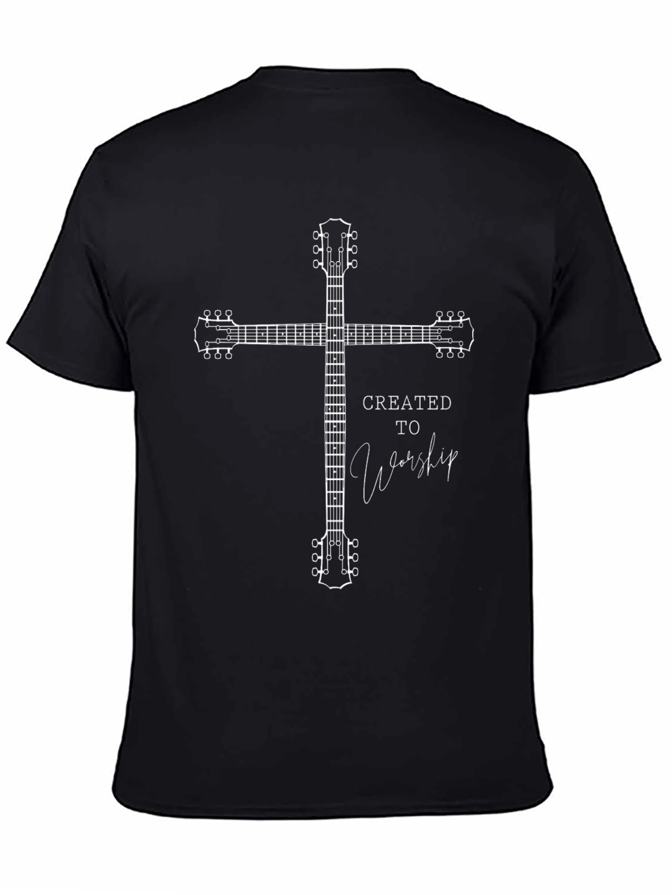 Created to Worship Guitar Cross Graphic Tee