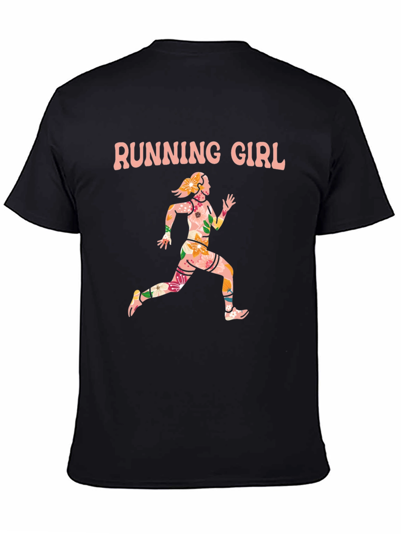 Running Girl Floral Graphic Tee