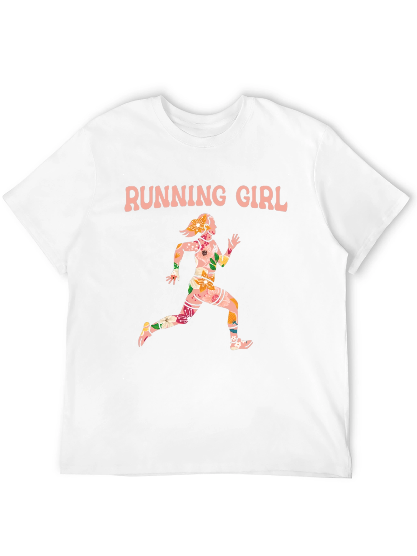 Running Girl Floral Graphic Tee
