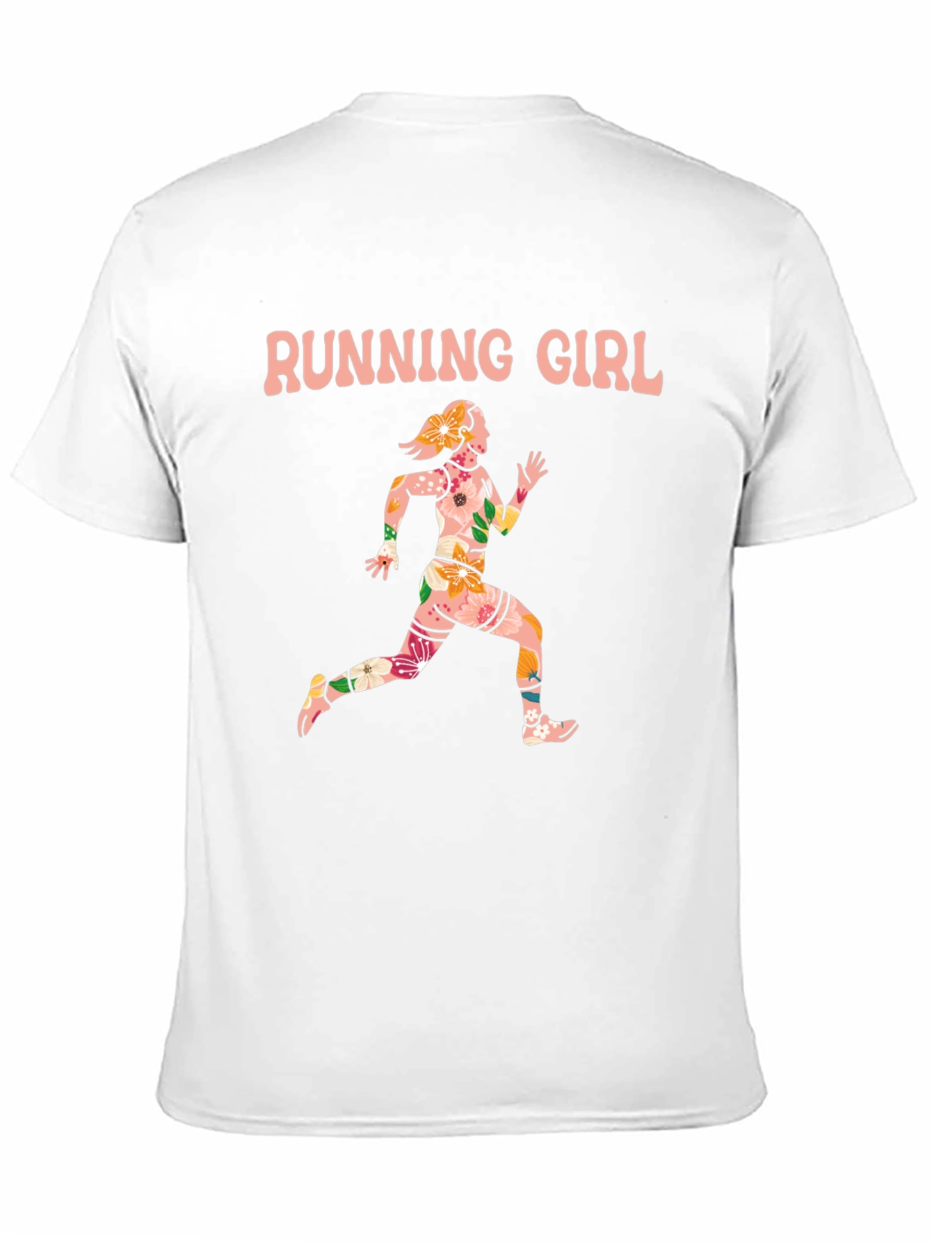 Running Girl Floral Graphic Tee