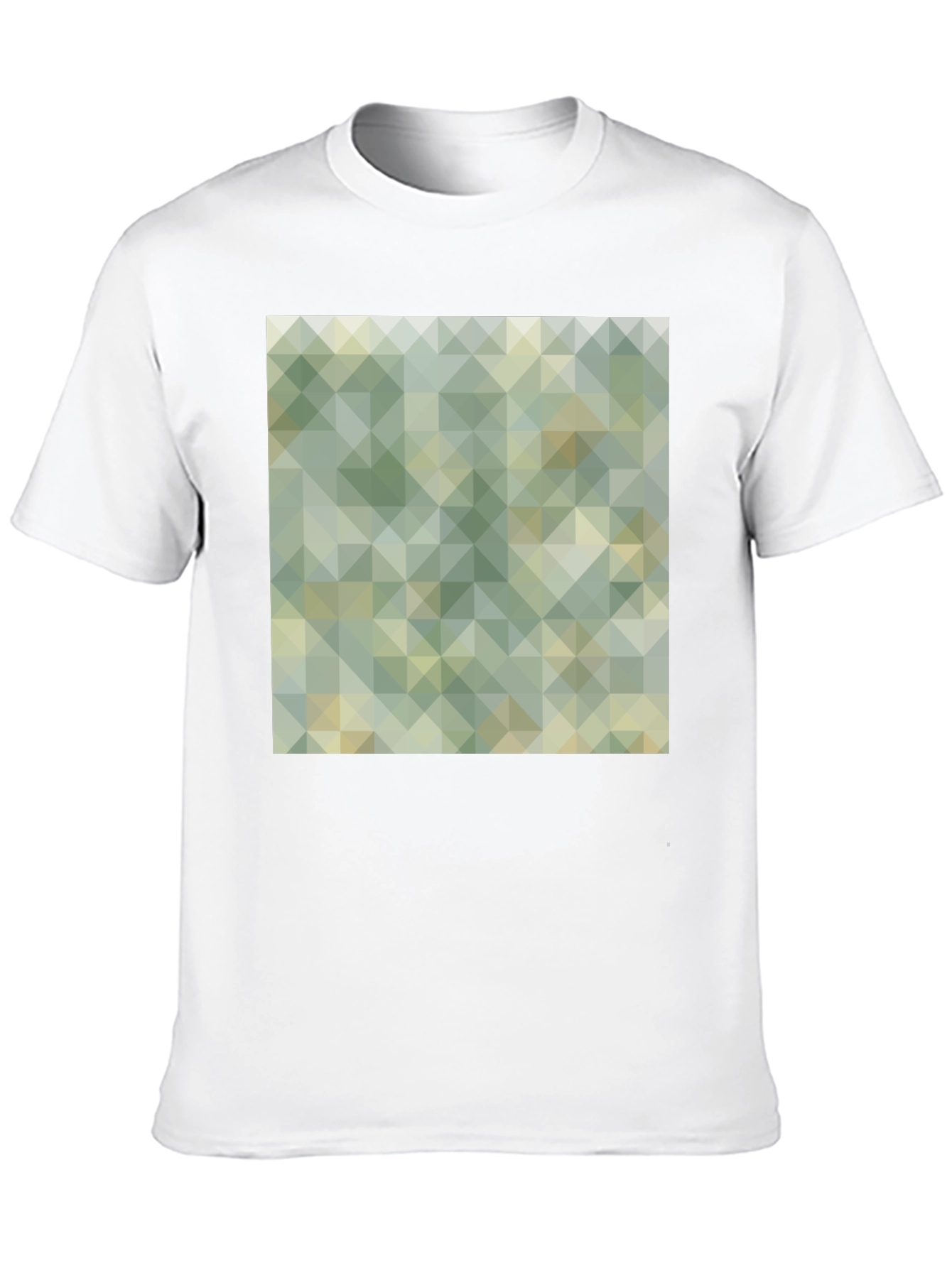Geometric Triangle Pattern Black T-Shirt