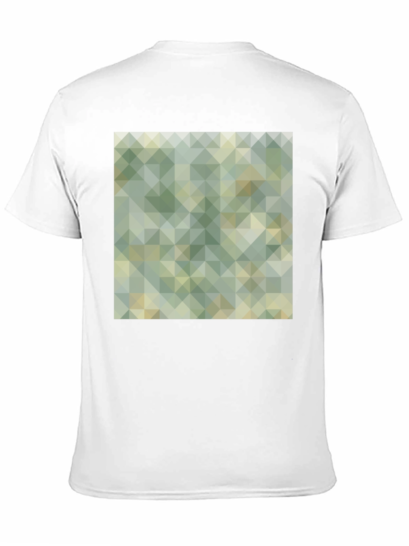 Geometric Triangle Pattern Black T-Shirt