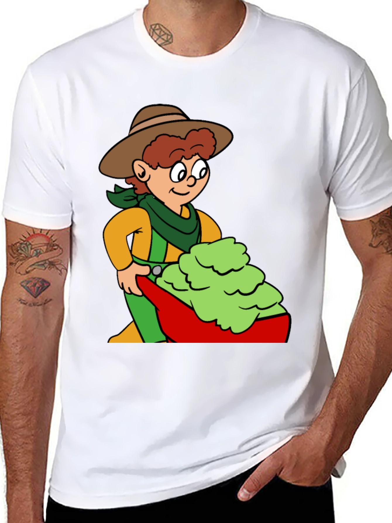 Cartoon Cowboy & Guacamole T-Shirt