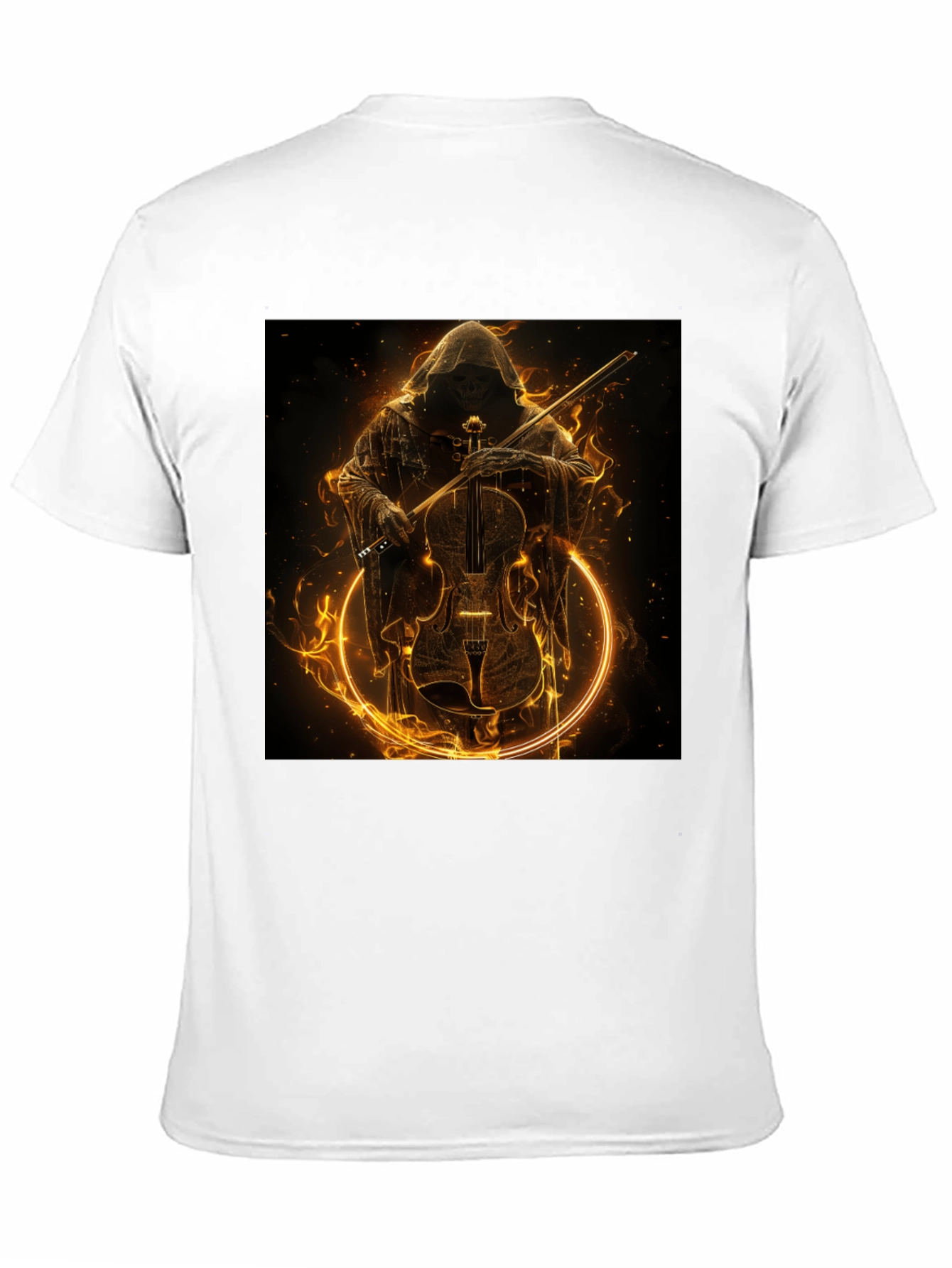 Grim Reaper Violinist Graphic T-Shirt