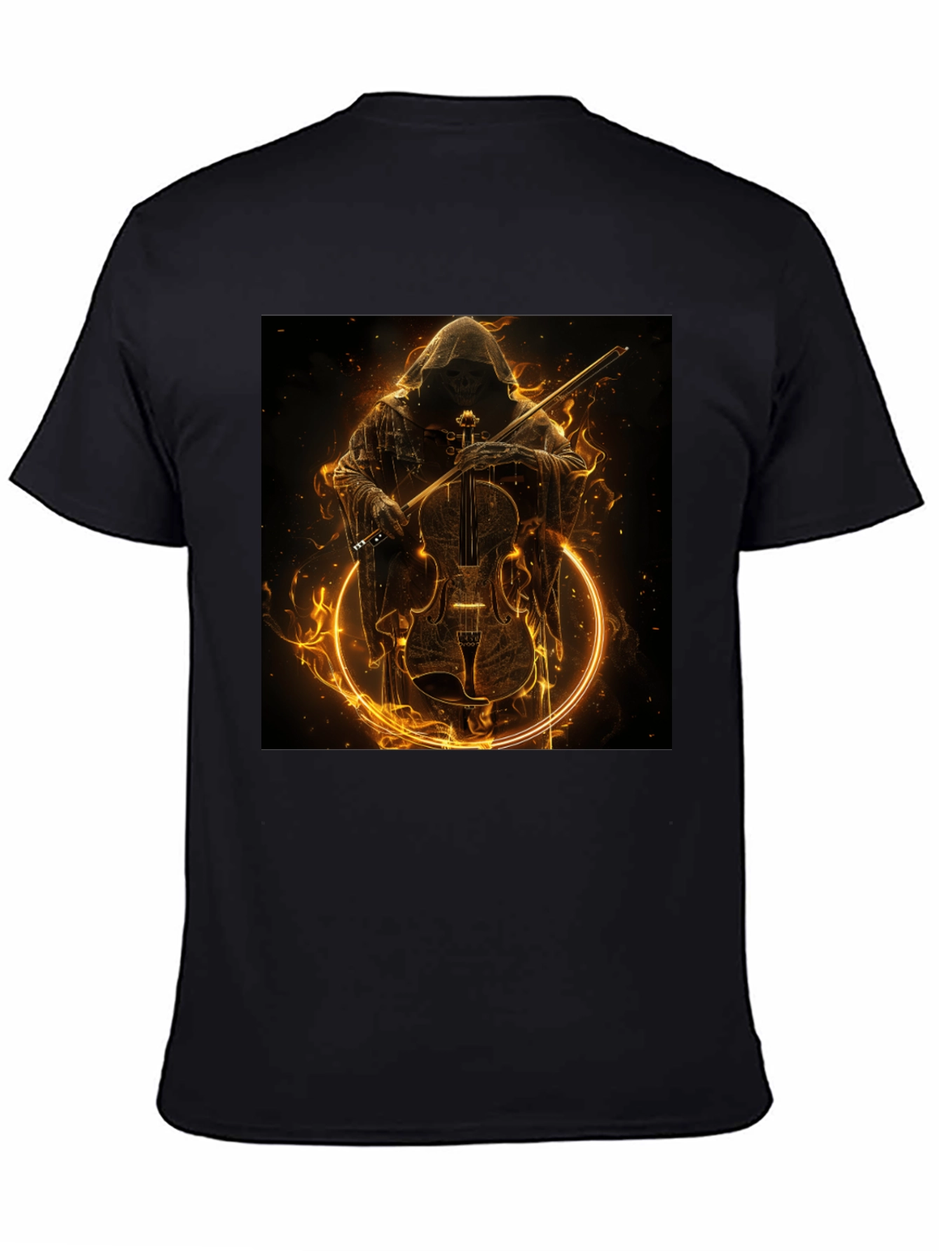 Grim Reaper Violinist Graphic T-Shirt