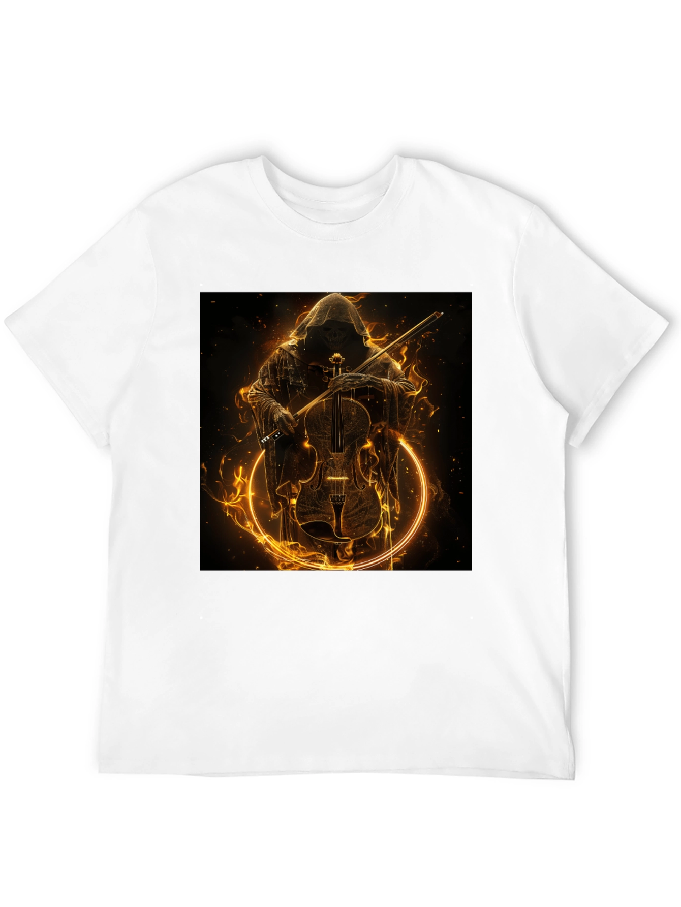 Grim Reaper Violinist Graphic T-Shirt