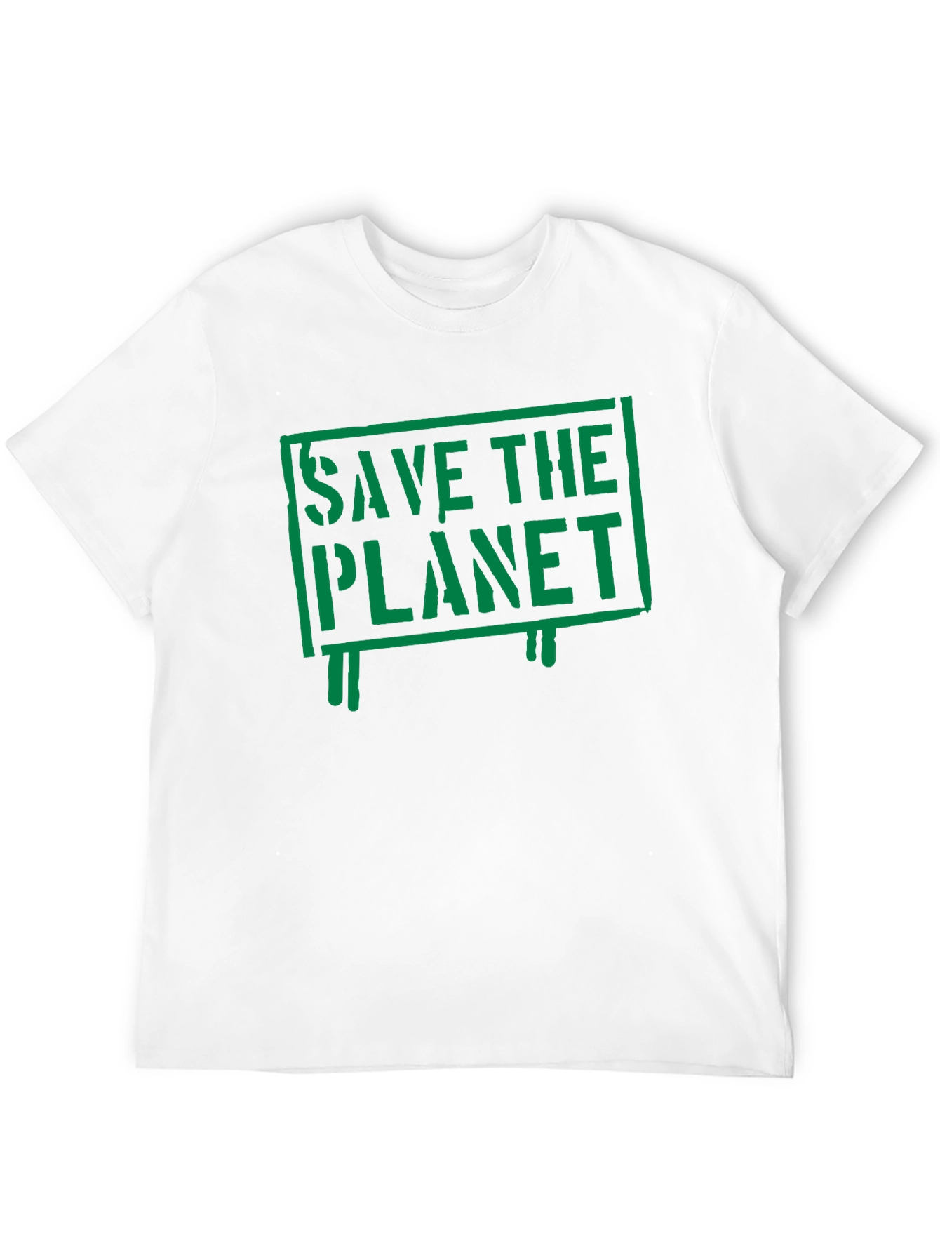 Save the Planet Graphic Print Black T-Shirt