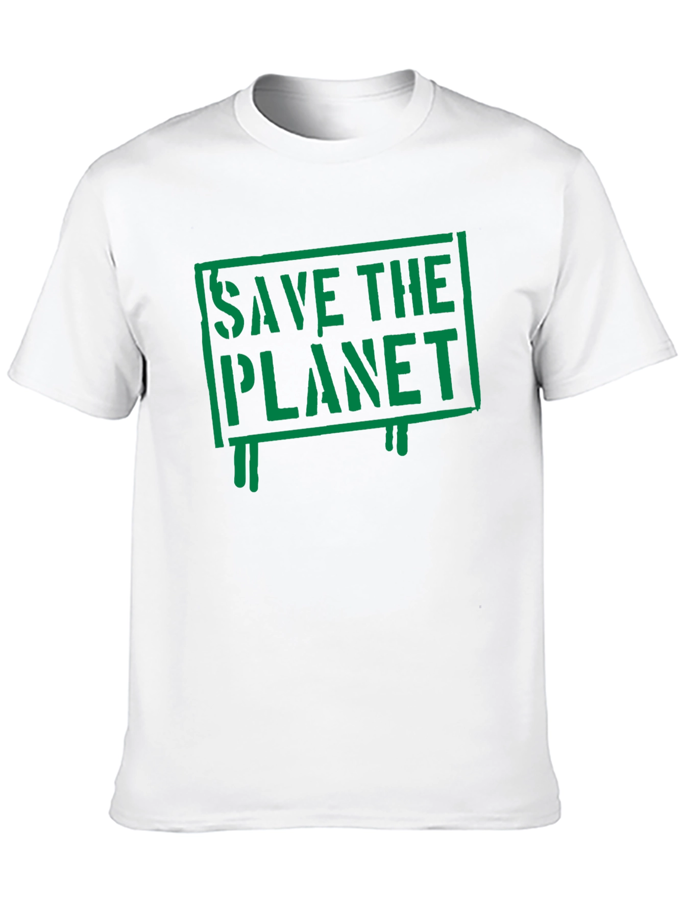 Save the Planet Graphic Print Black T-Shirt